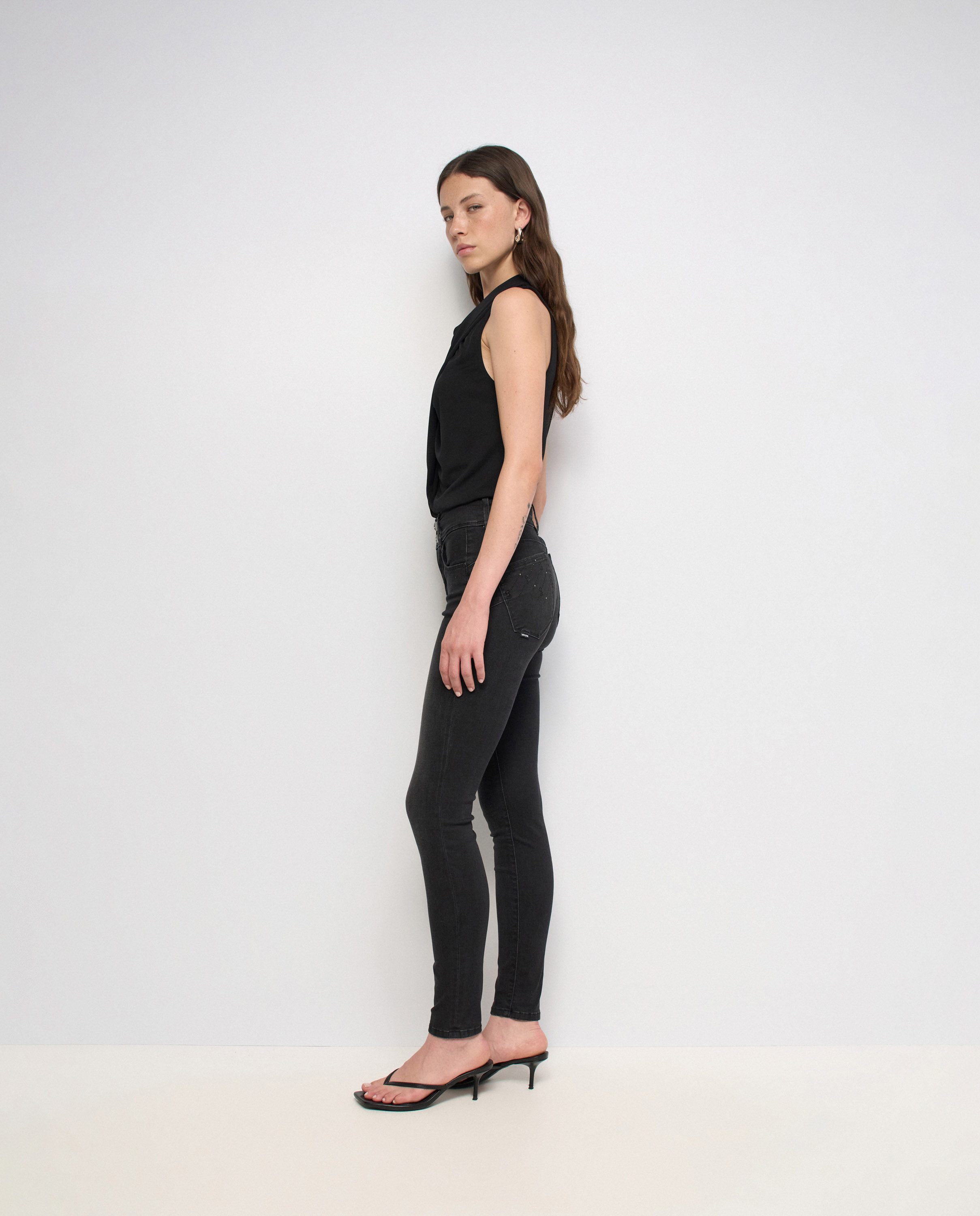 Vaqueros secret push in skinny de mujer - Salsa Jeans - Negro Negro-2