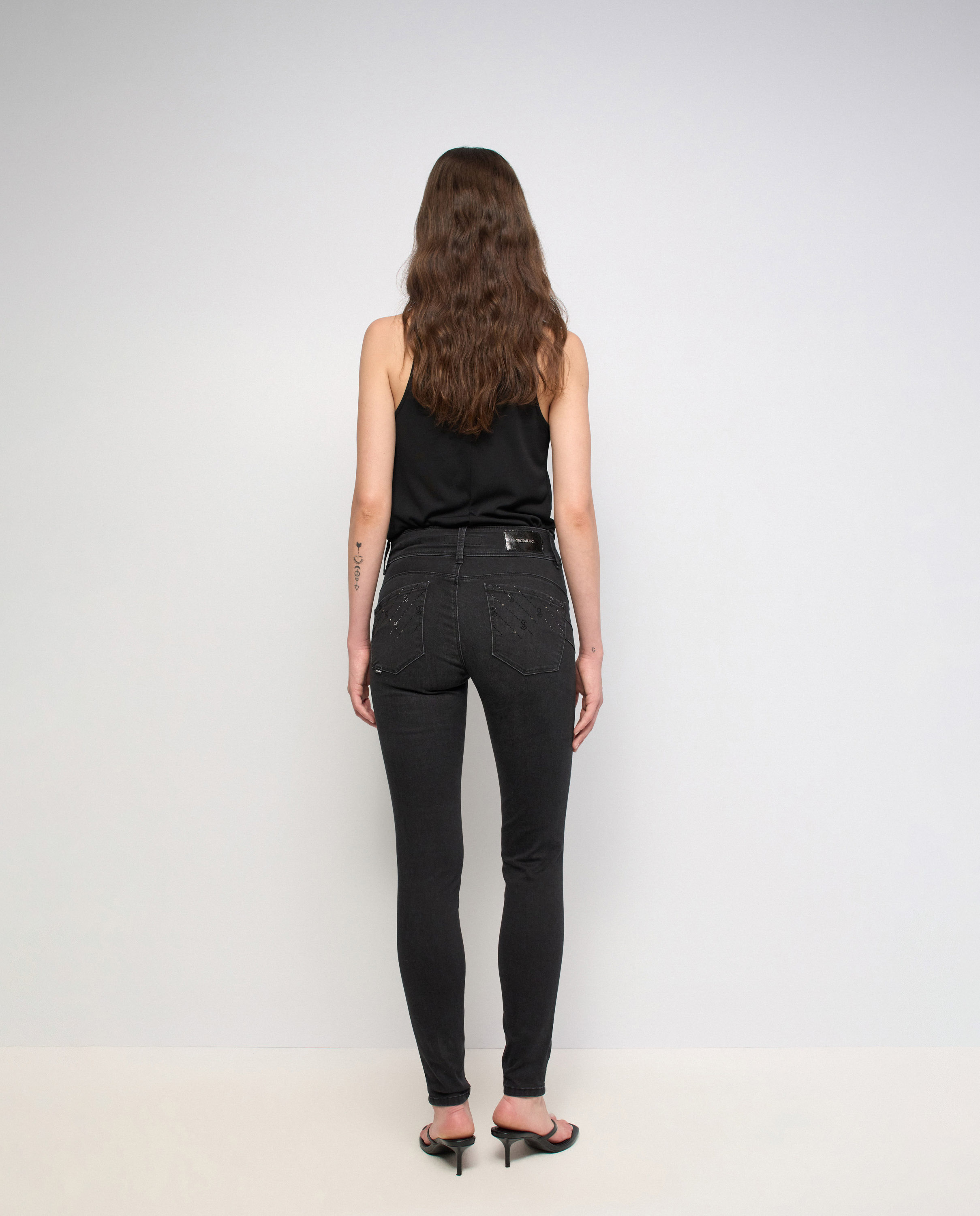 Vaqueros secret push in skinny de mujer - Salsa Jeans - Negro Negro-3