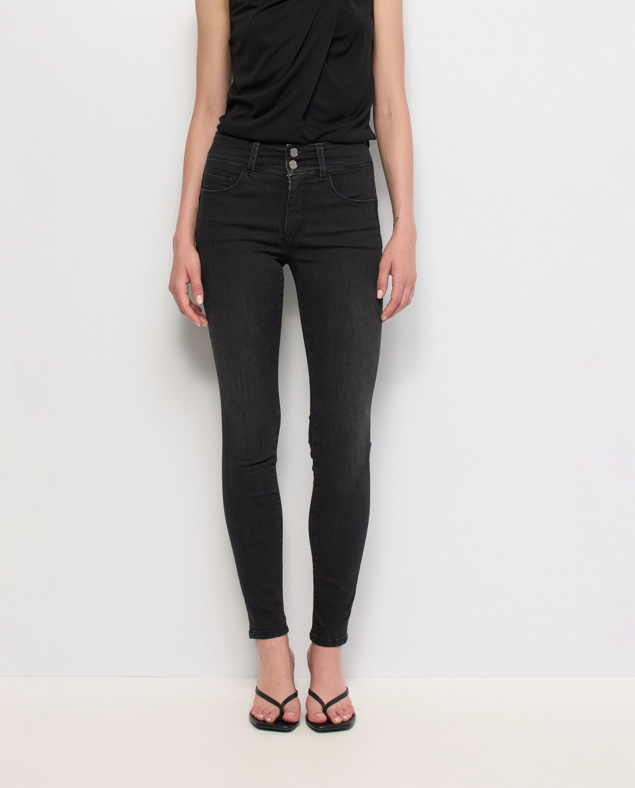 Vaqueros secret push in skinny de mujer - Salsa Jeans - Negro Negro-5