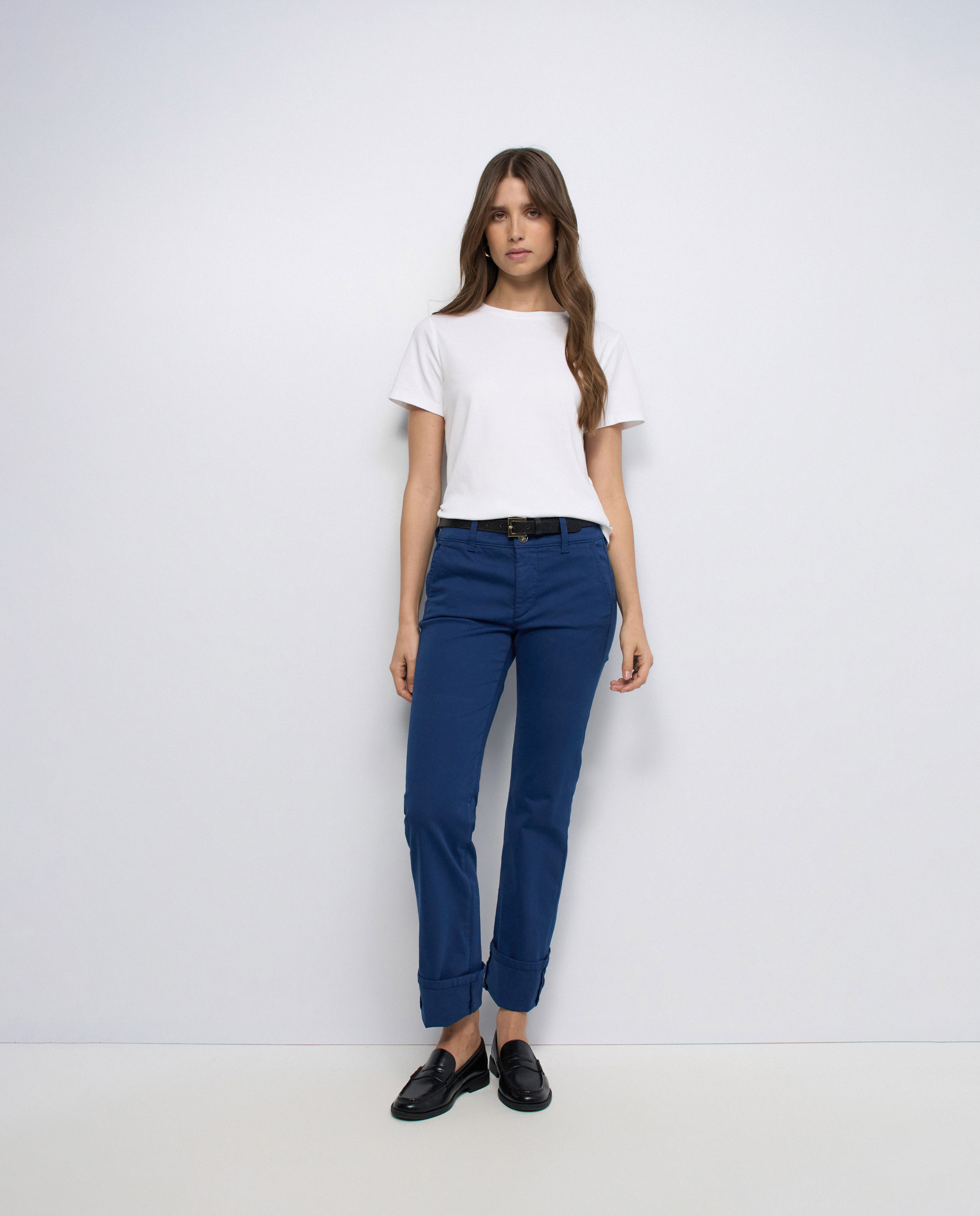 Vaqueros secret chino push in straight de mujer - Salsa Jeans - Azul Azul-5