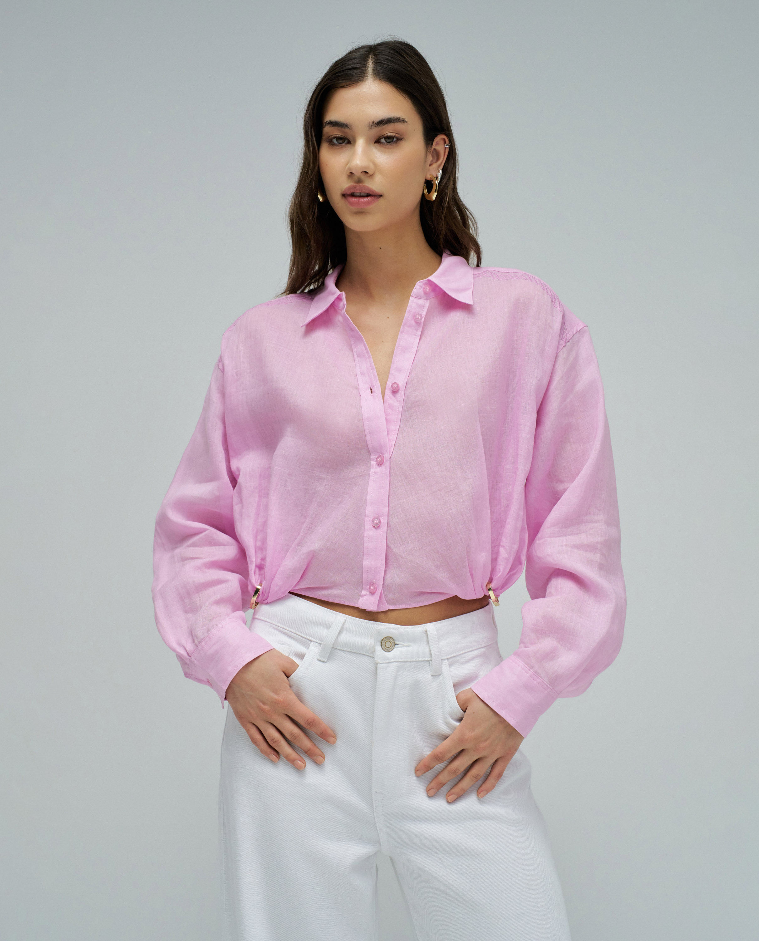 Salsa Jeans - Camisa cropped loose fit de mujer.