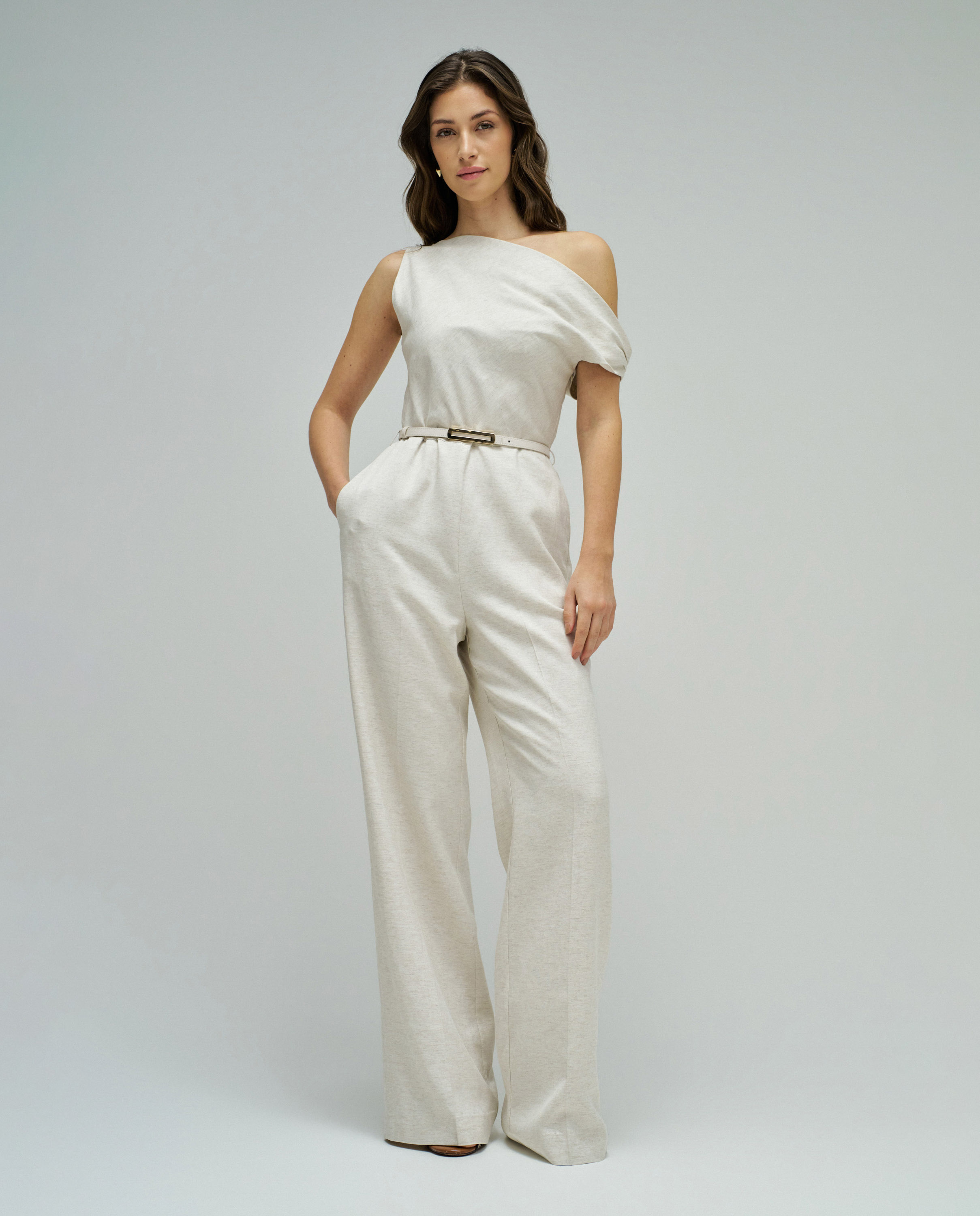 Salsa Jeans - Mono wide de lino de mujer.
