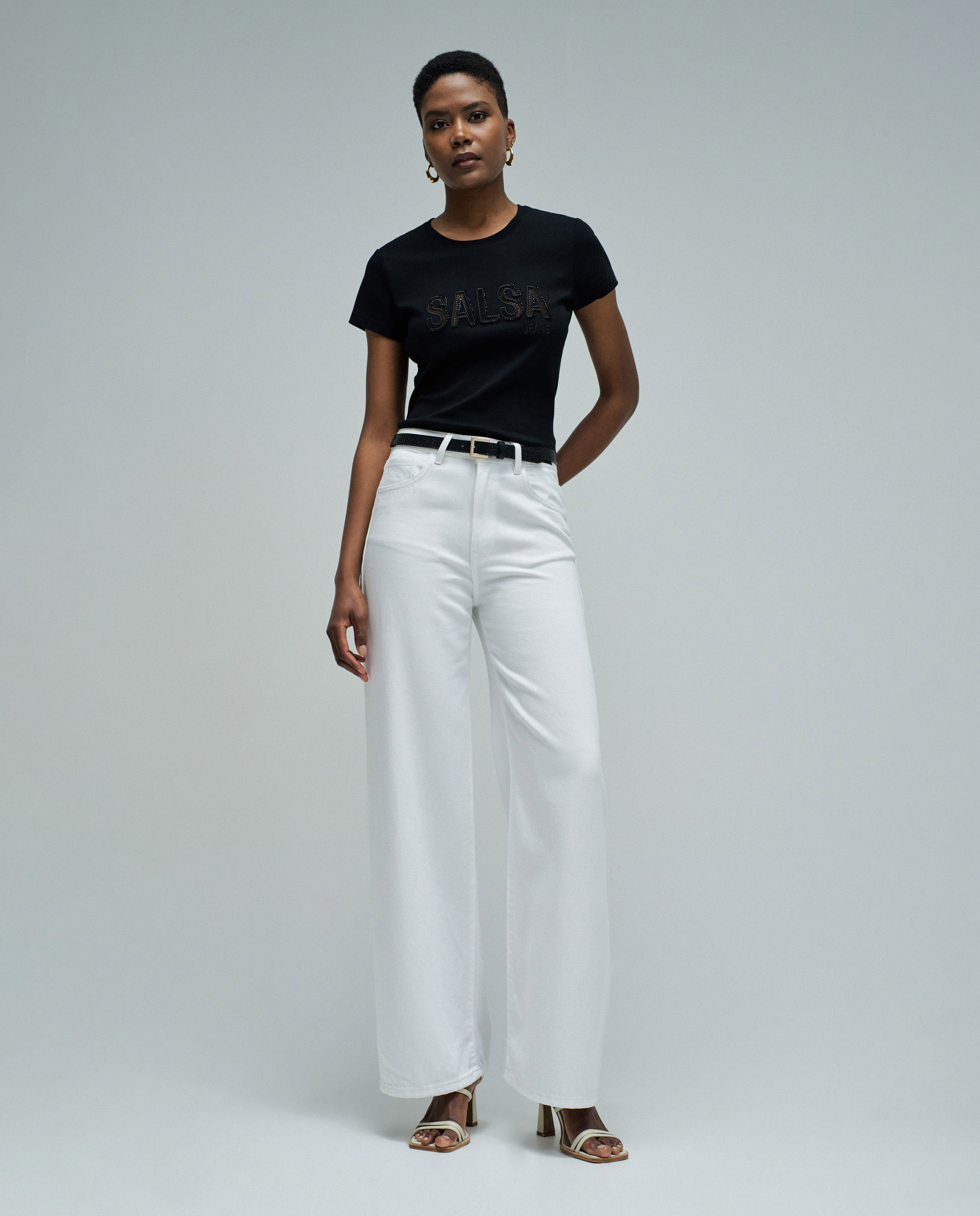 Camiseta con branding de mujer - Salsa Jeans - Negro Negro-5