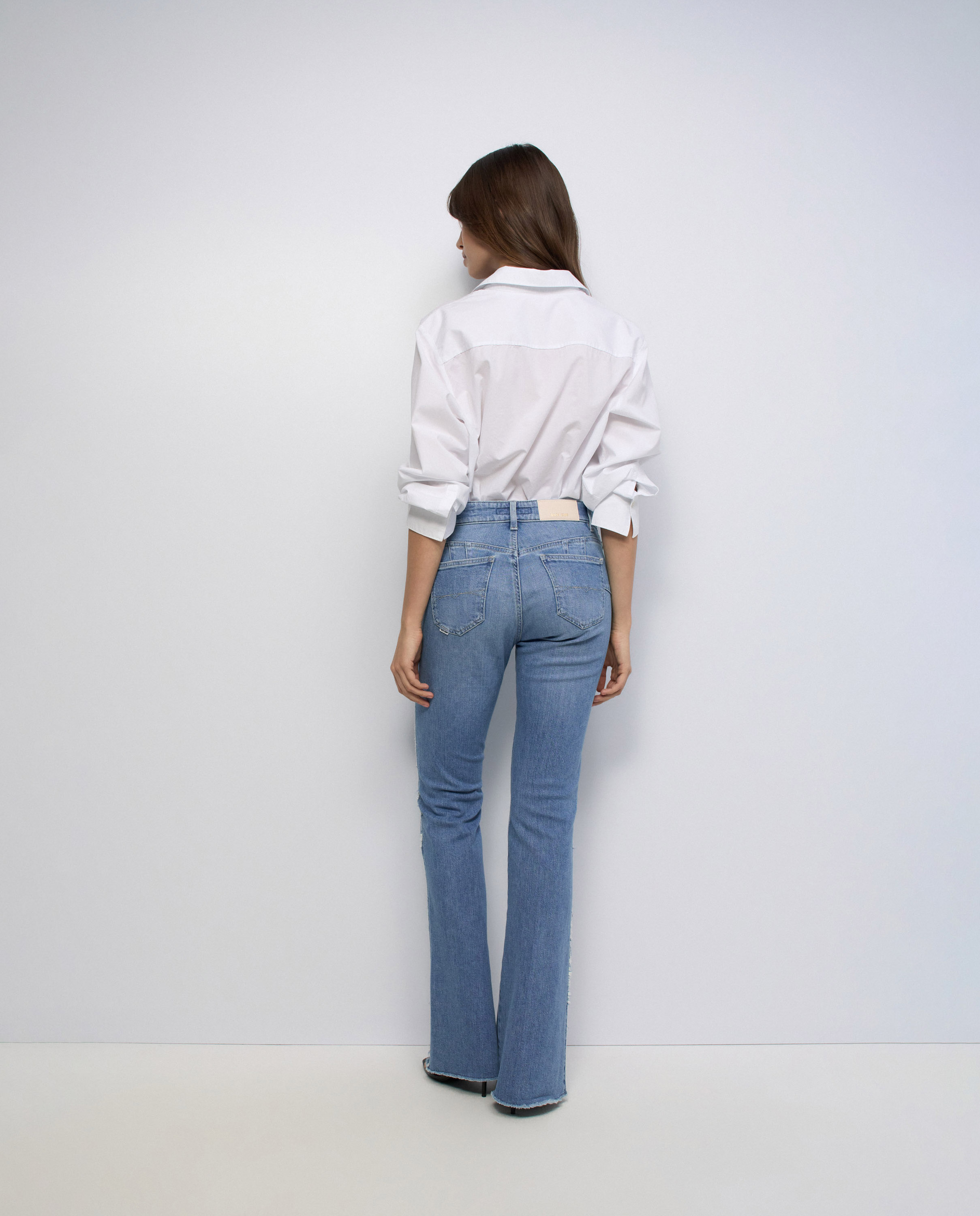 Vaqueros destiny push up flare de mujer - Salsa Jeans - Azul Azul-3