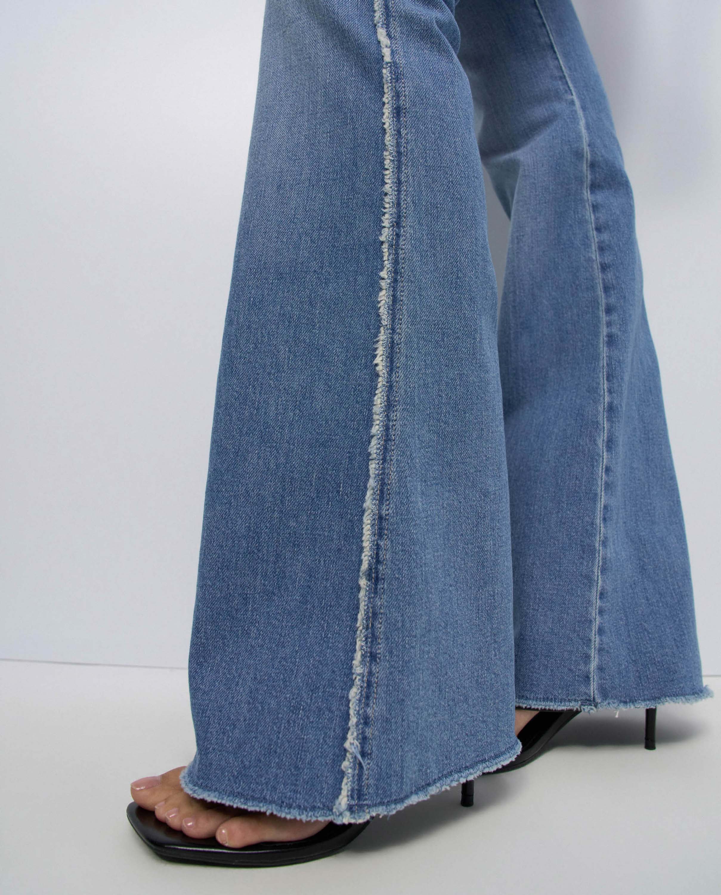Vaqueros destiny push up flare de mujer - Salsa Jeans - Azul Azul-4