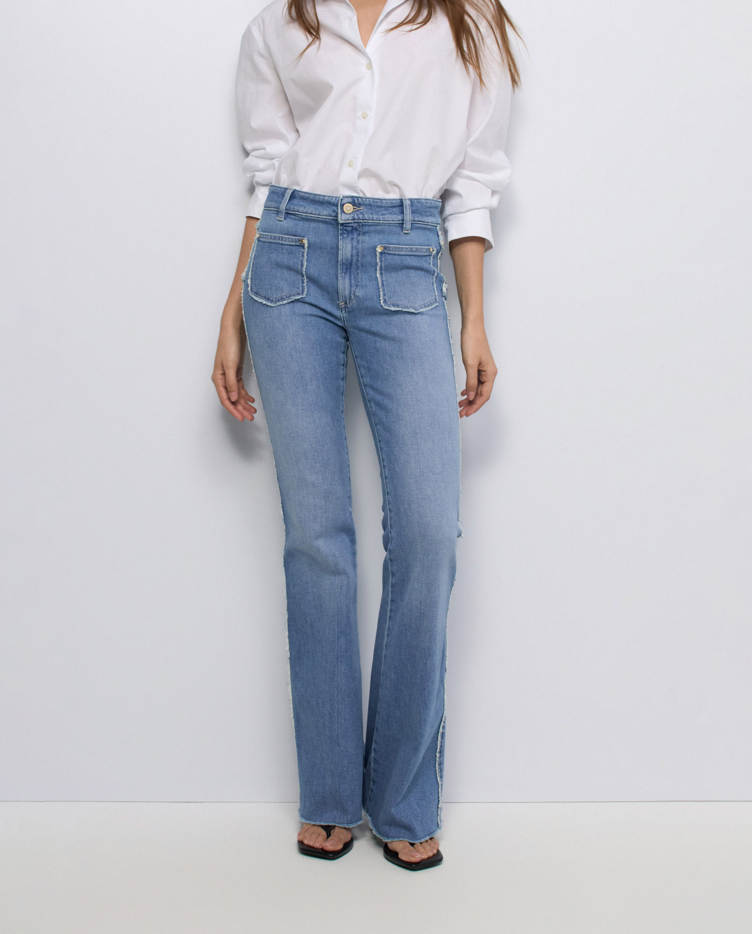 Vaqueros destiny push up flare de mujer - Salsa Jeans - Azul Azul-5