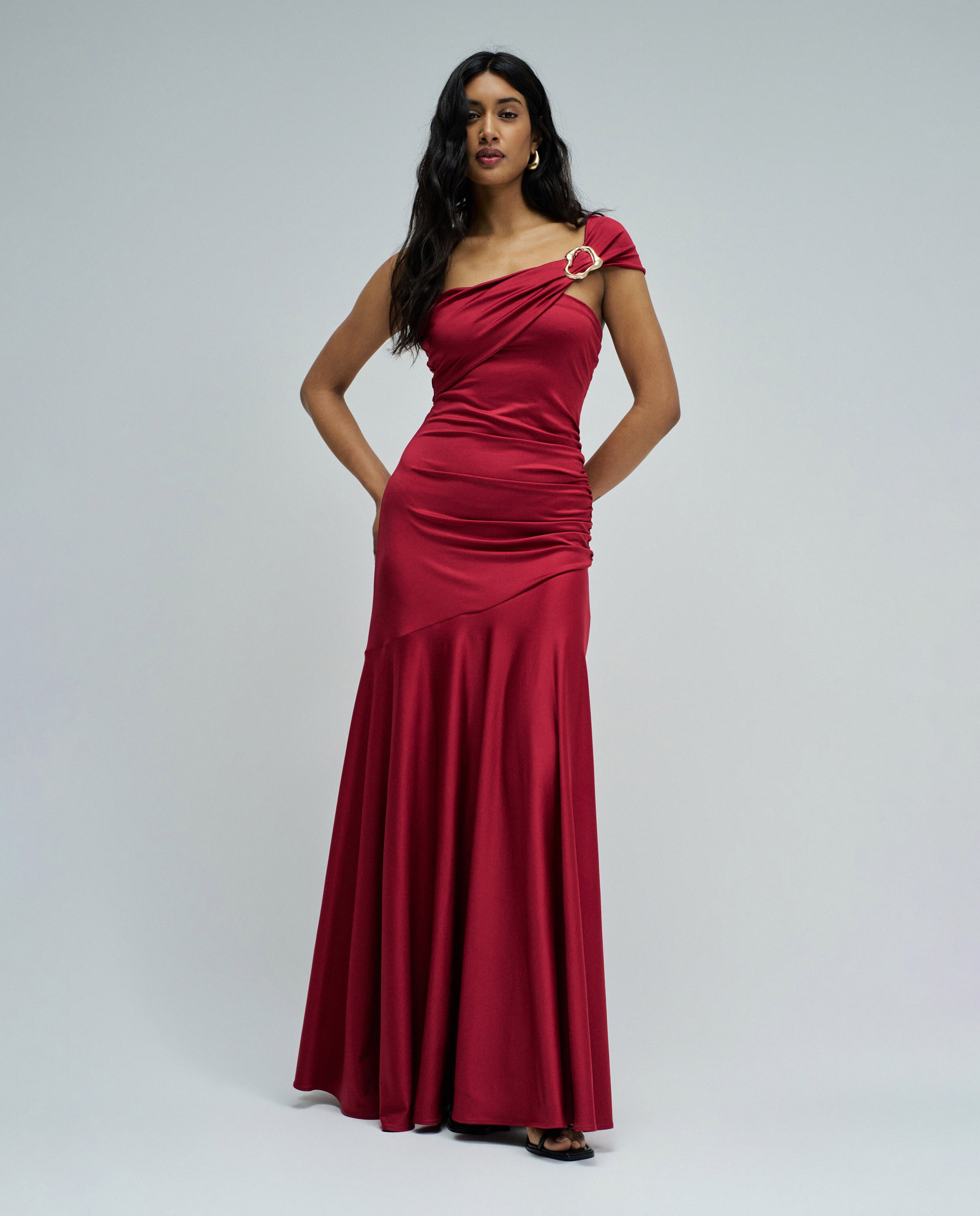 Salsa Jeans - Vestido largo con detalle dorado de mujer.