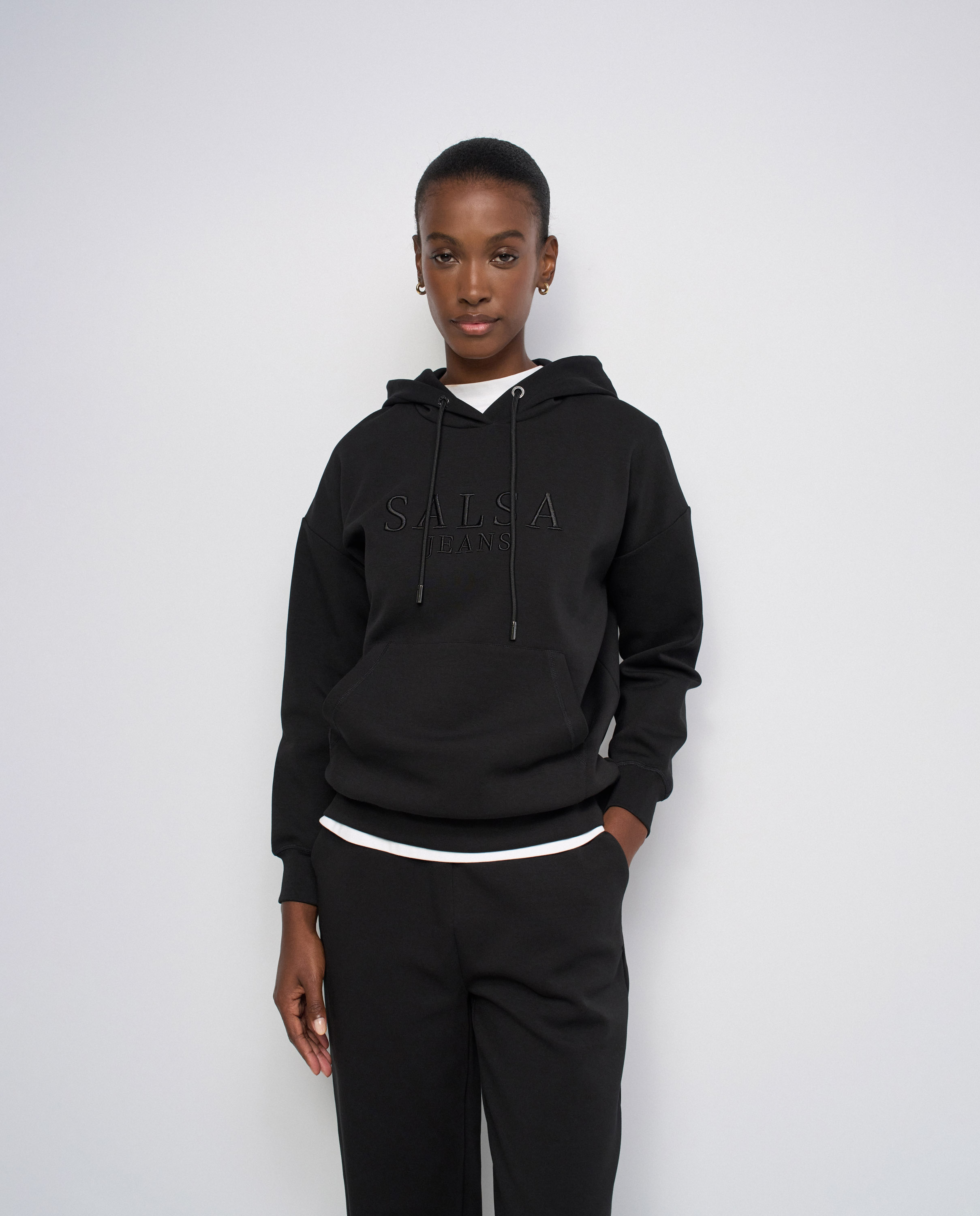 Sudadera con branding de mujer - Salsa Jeans - Negro Negro-1