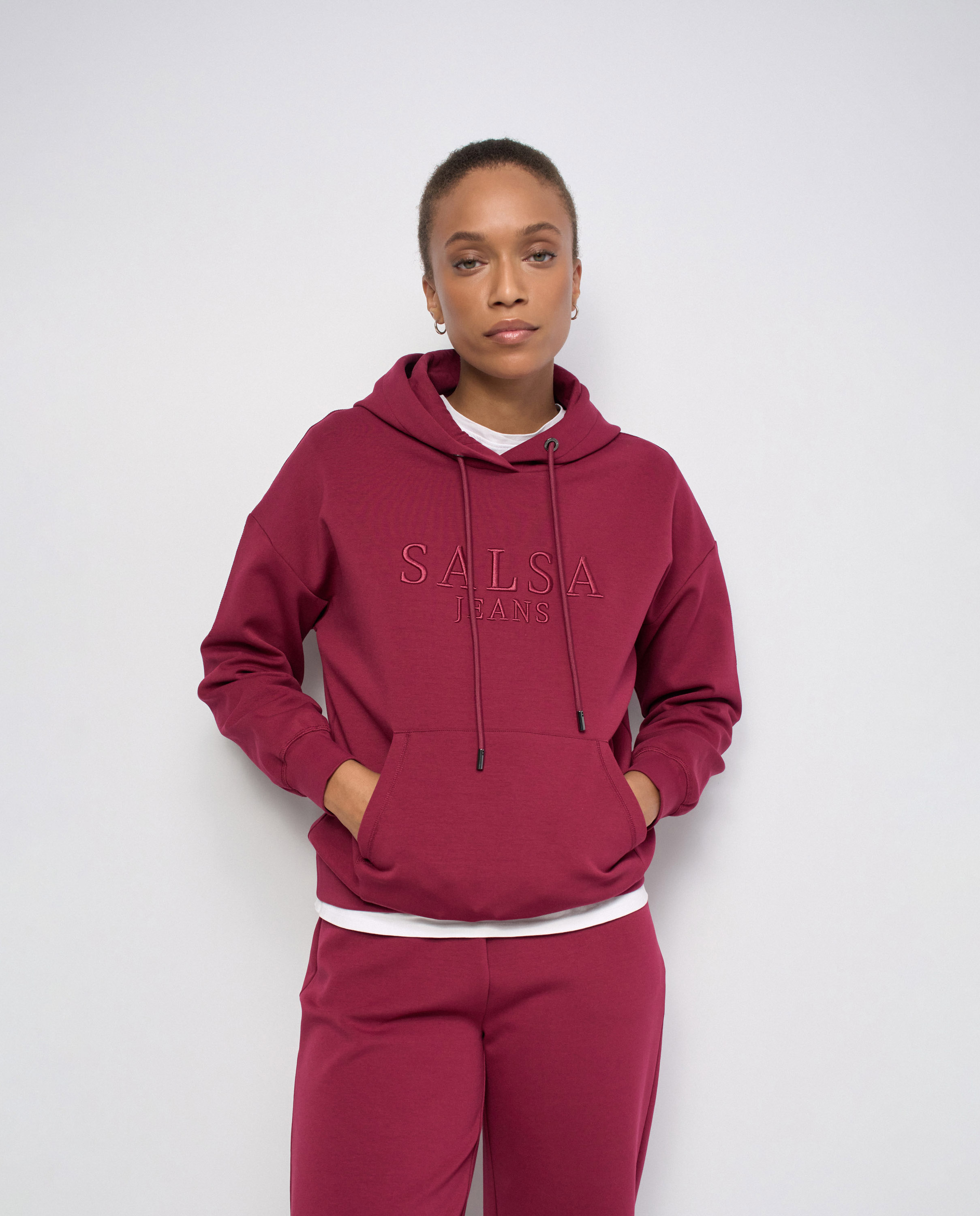 Sudadera con branding de mujer - Salsa Jeans - Rojo Rojo-1