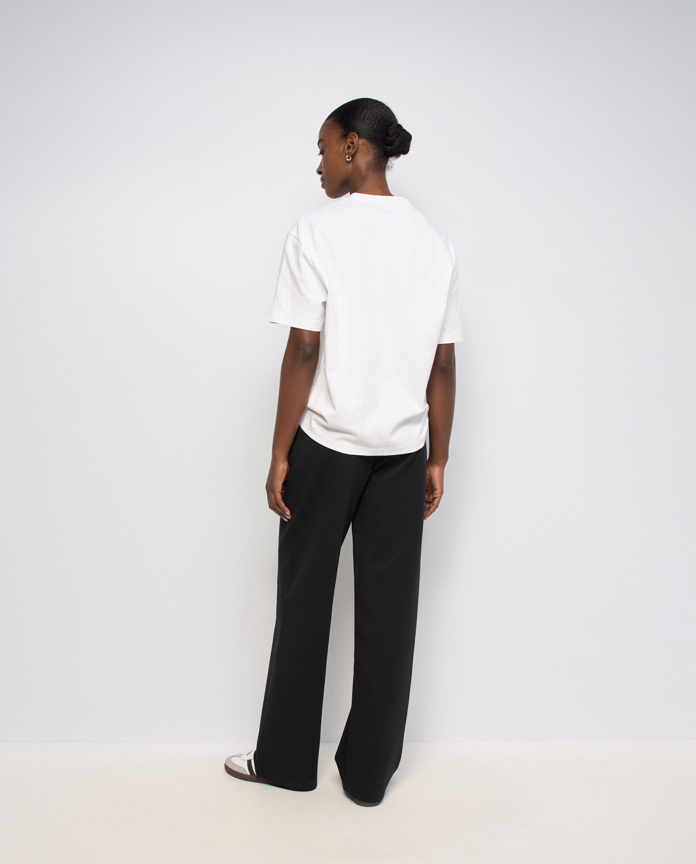 Pantalones jogger de punto con pernera wide de mujer - Salsa Jeans - Negro Negro-3