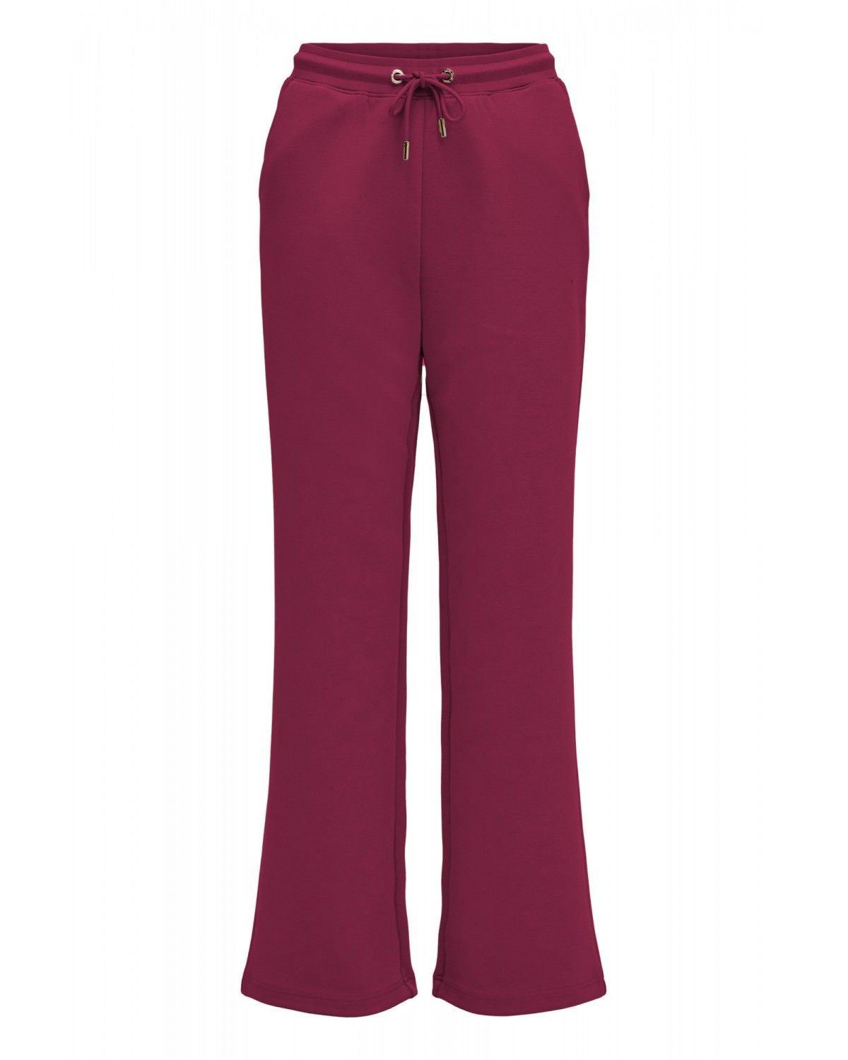 Pantalones jogger de punto con pernera wide de mujer - Salsa Jeans - Rojo Rojo-6