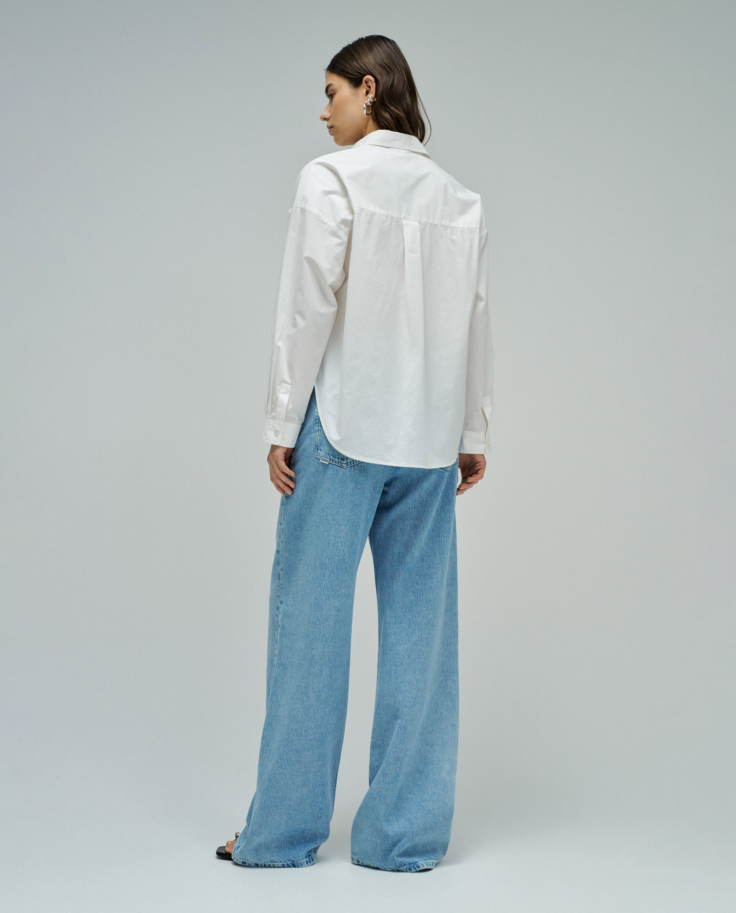 Camisa básica loose fit de mujer - Salsa Jeans - Blanco Blanco-3