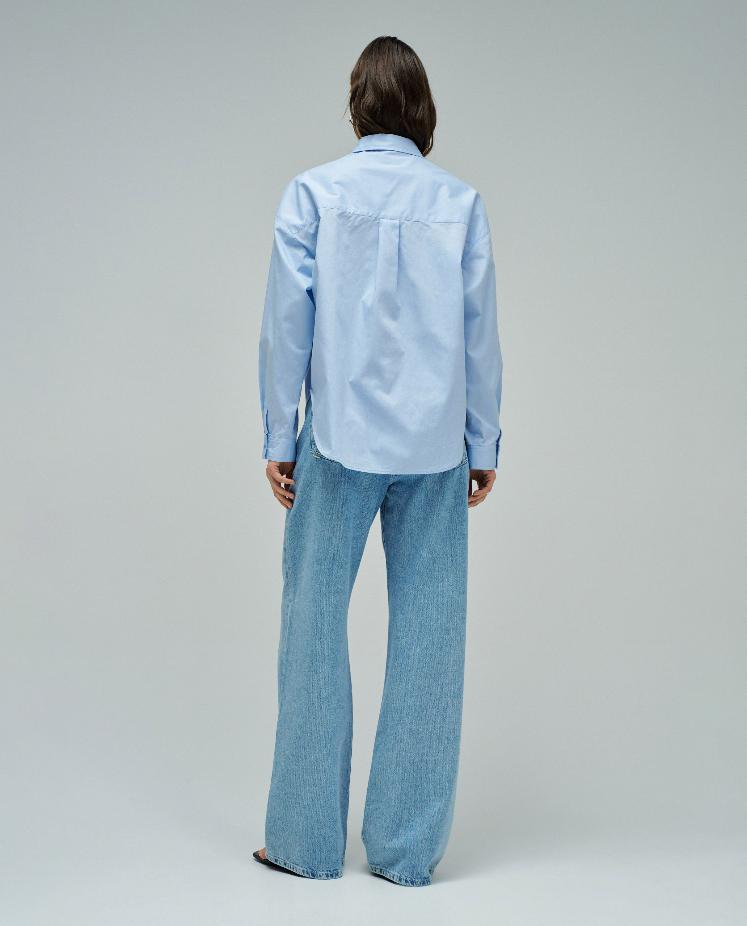 Camisa básica loose fit de mujer - Salsa Jeans - Azul Azul-3