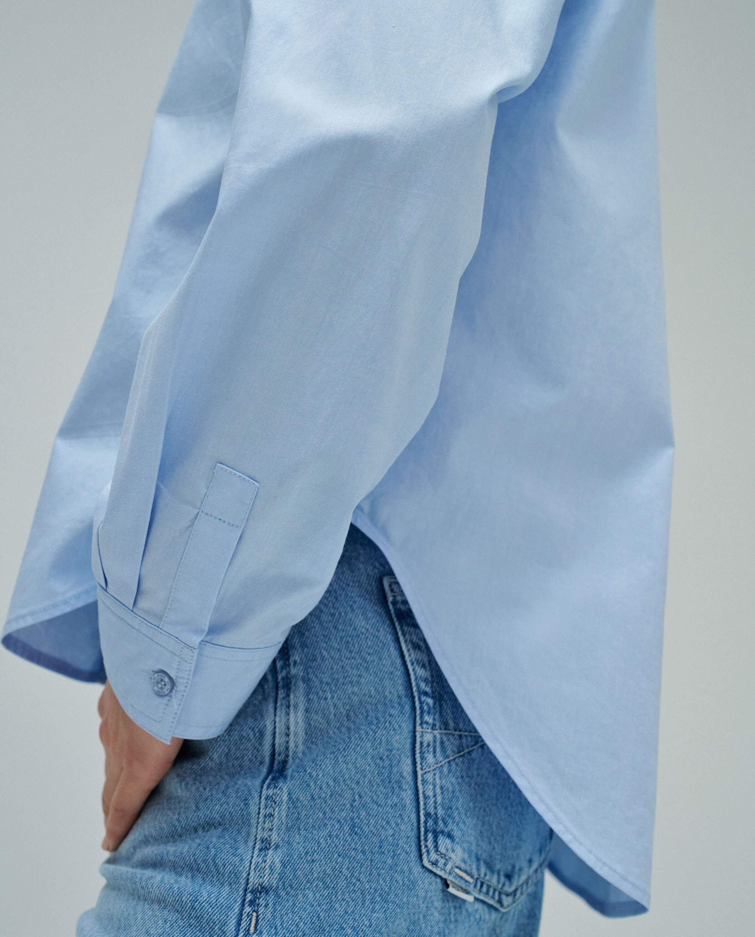 Camisa básica loose fit de mujer - Salsa Jeans - Azul Azul-4