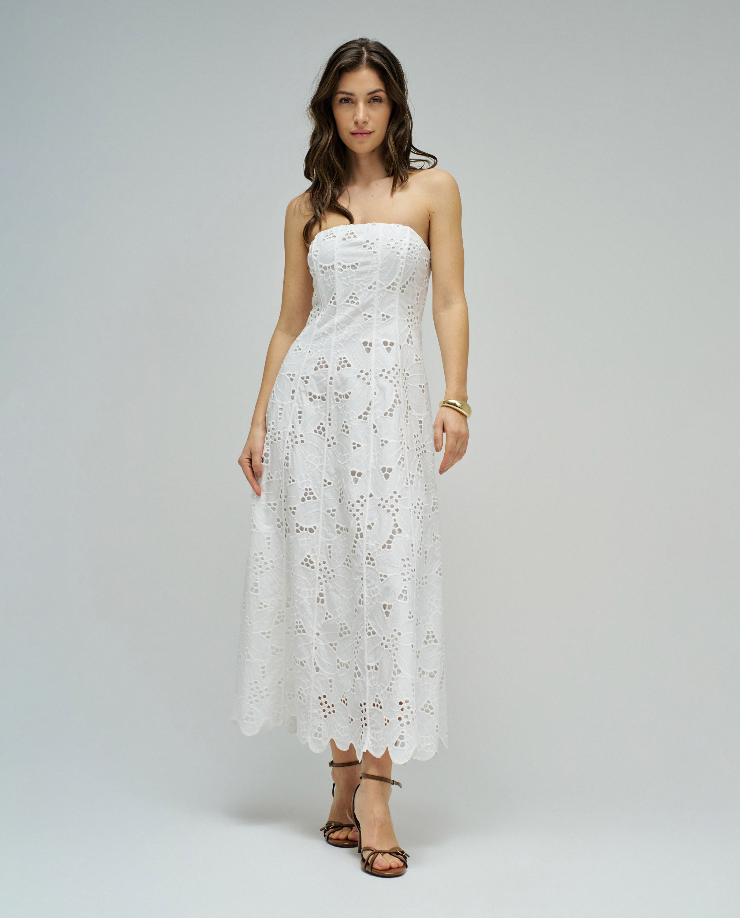 Salsa Jeans - Vestido en bordado inglés de mujer.