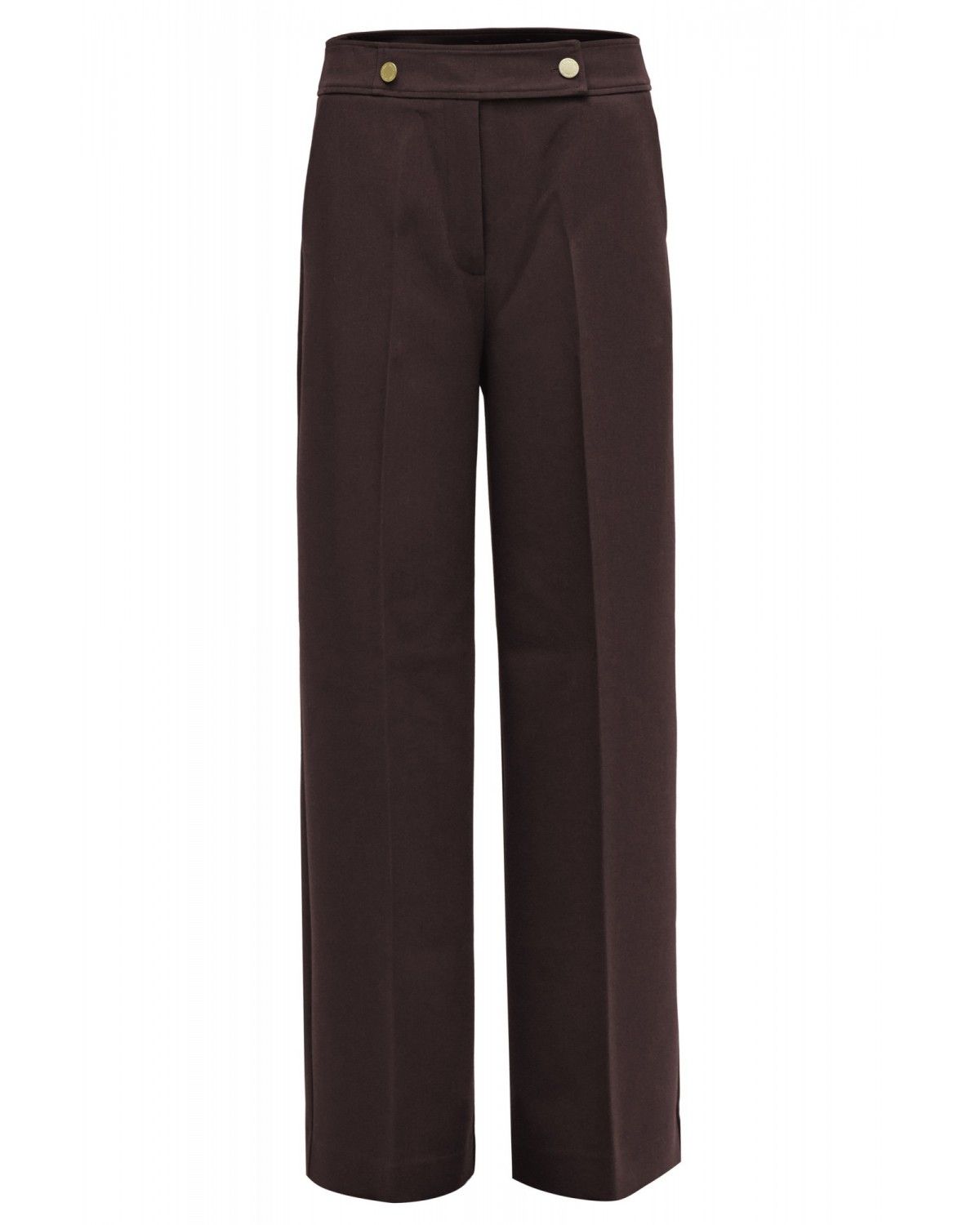 Pantalones de tejido con pierna wide de mujer - Salsa Jeans - Marrón Marrón-6