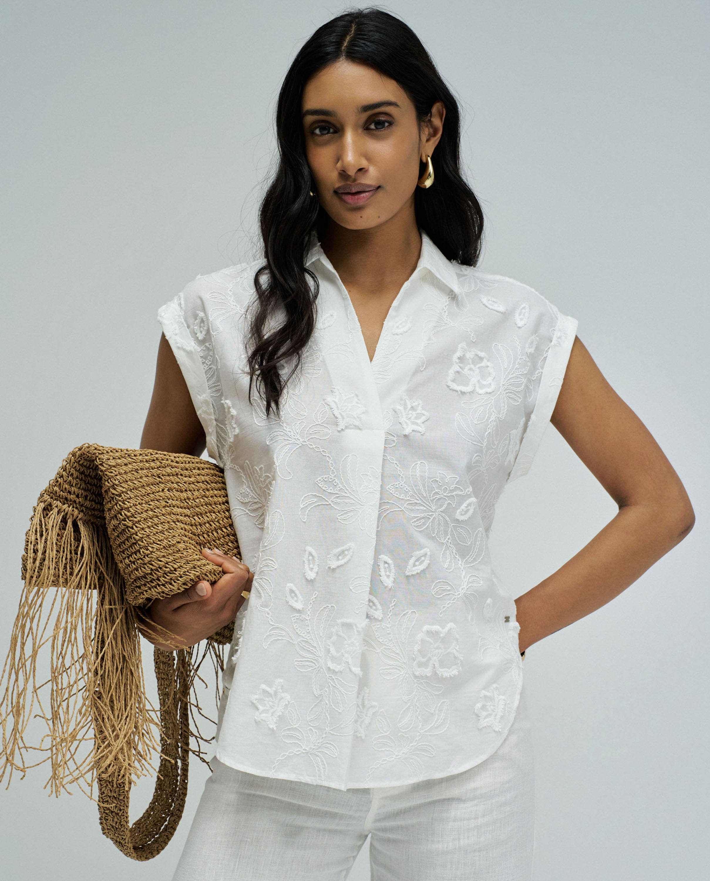 Salsa Jeans - Camisa con bordados de mujer.