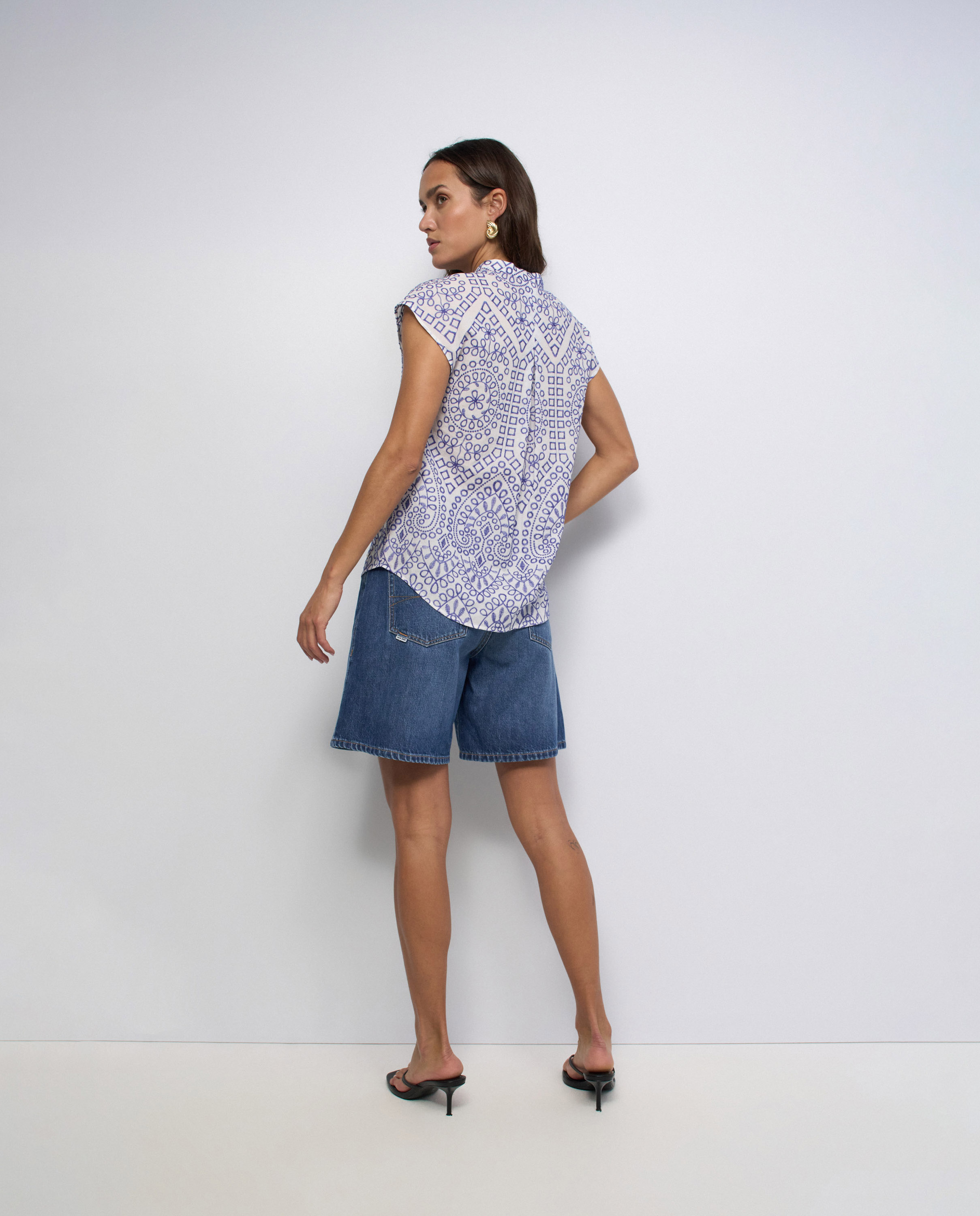 Camisa estampada de mujer - Salsa Jeans - Azul Azul-3