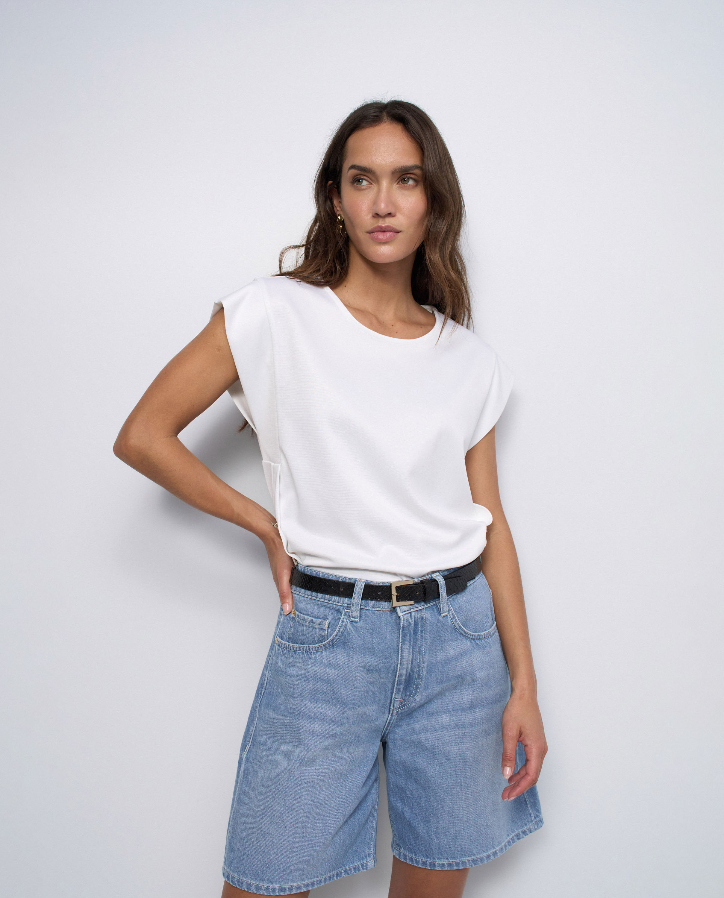 Salsa Jeans - Camiseta con botones de mujer.