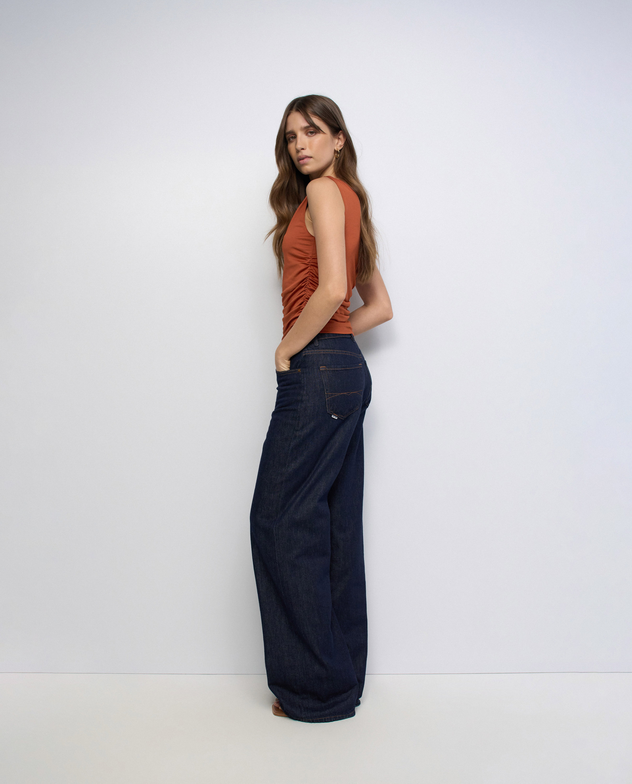 Top asimétrico de mujer - Salsa Jeans - Naranja Naranja-2
