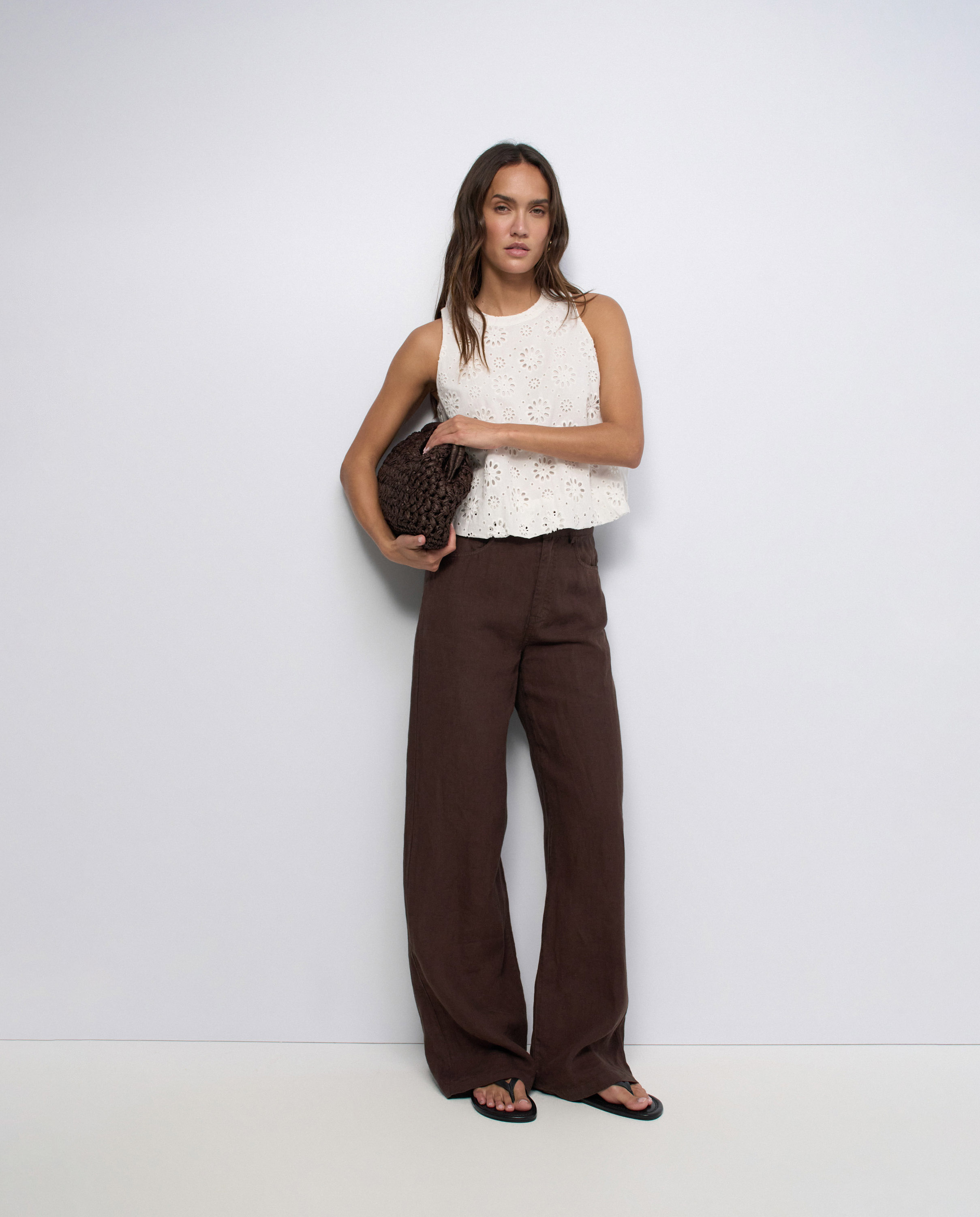 Blusa con bordados de mujer - Salsa Jeans - Blanco Blanco-5