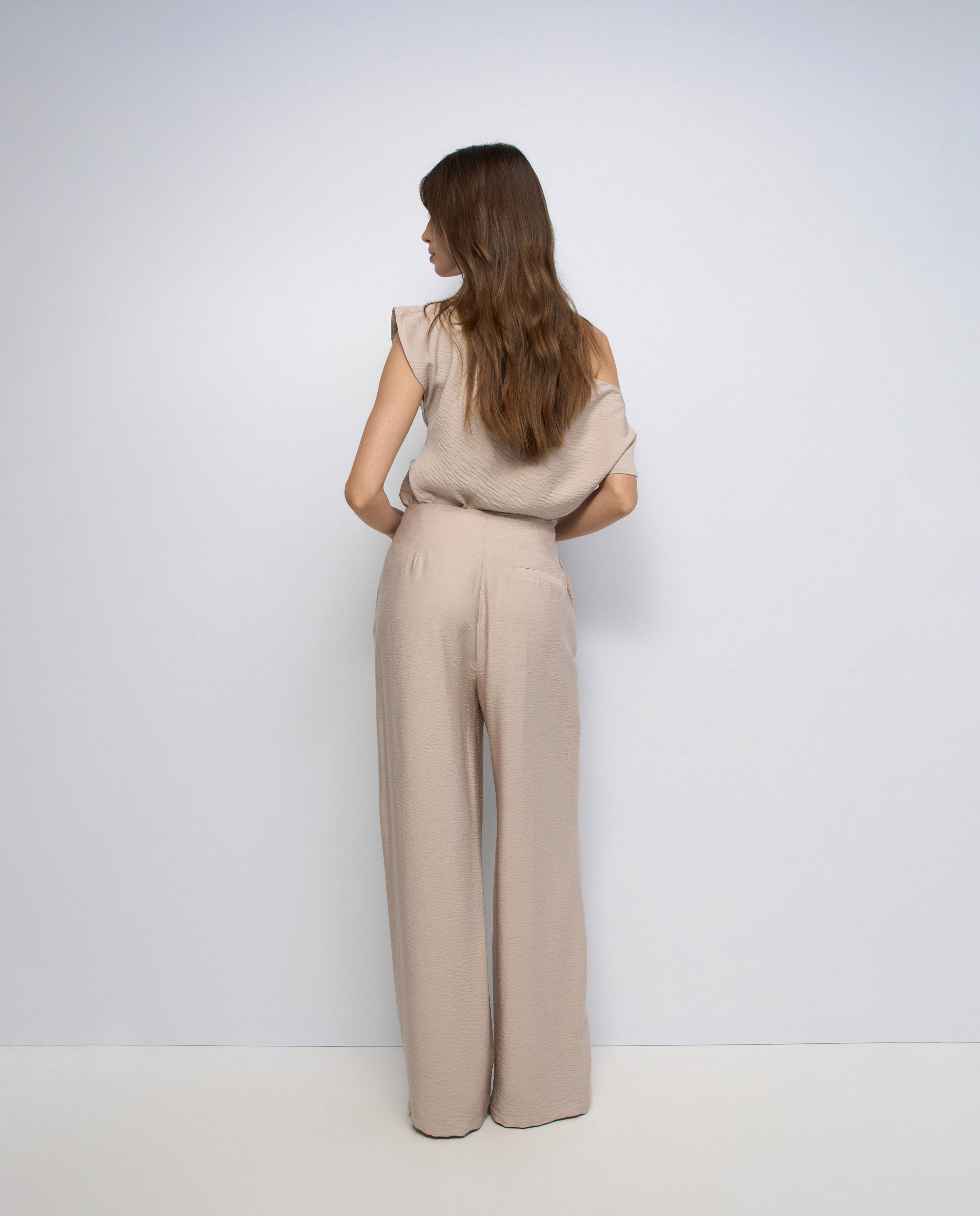 Pantalones fluidos wide leg de mujer - Salsa Jeans - Natural Natural-3