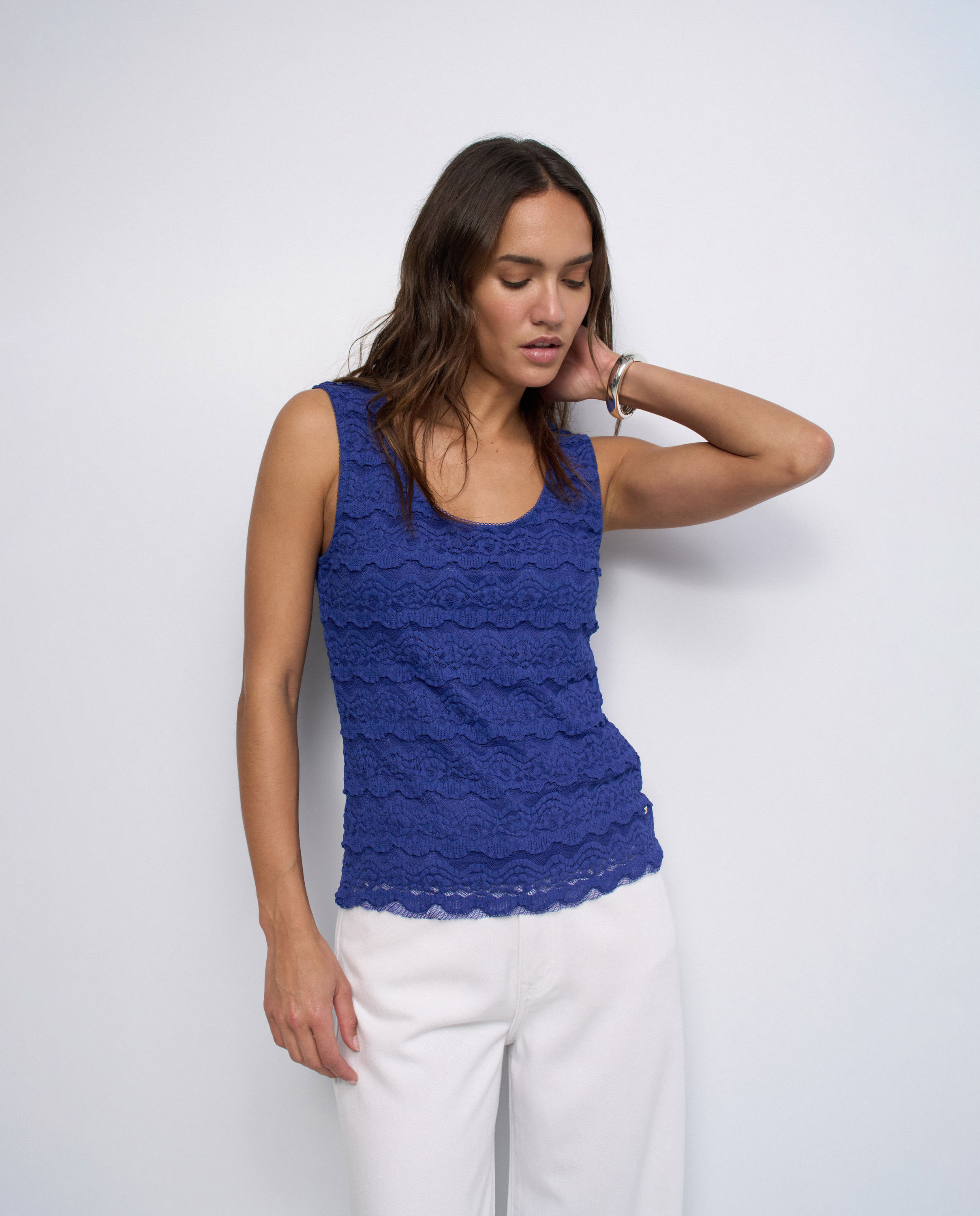 Top de encaje de mujer - Salsa Jeans - Azul Azul-1