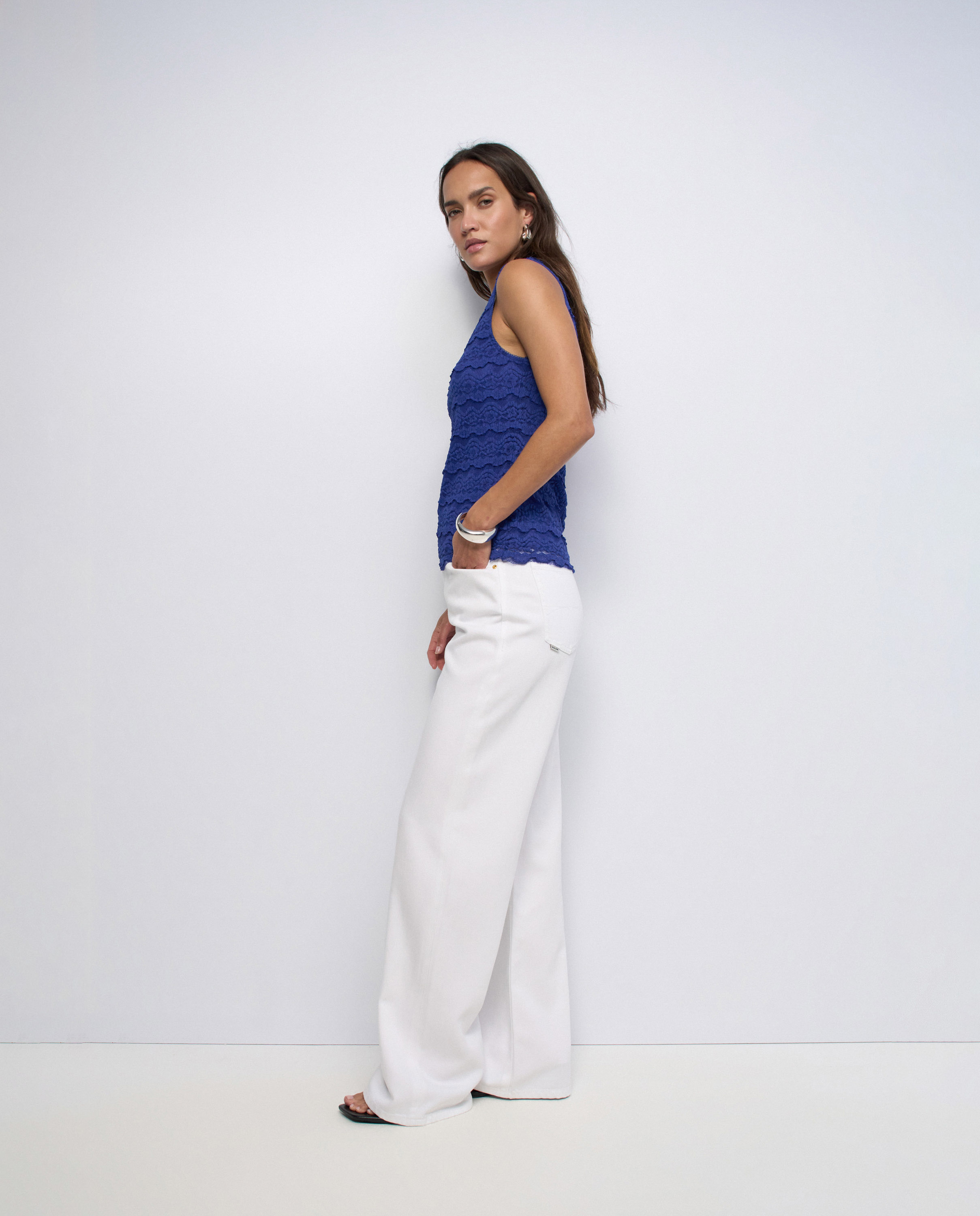 Top de encaje de mujer - Salsa Jeans - Azul Azul-2