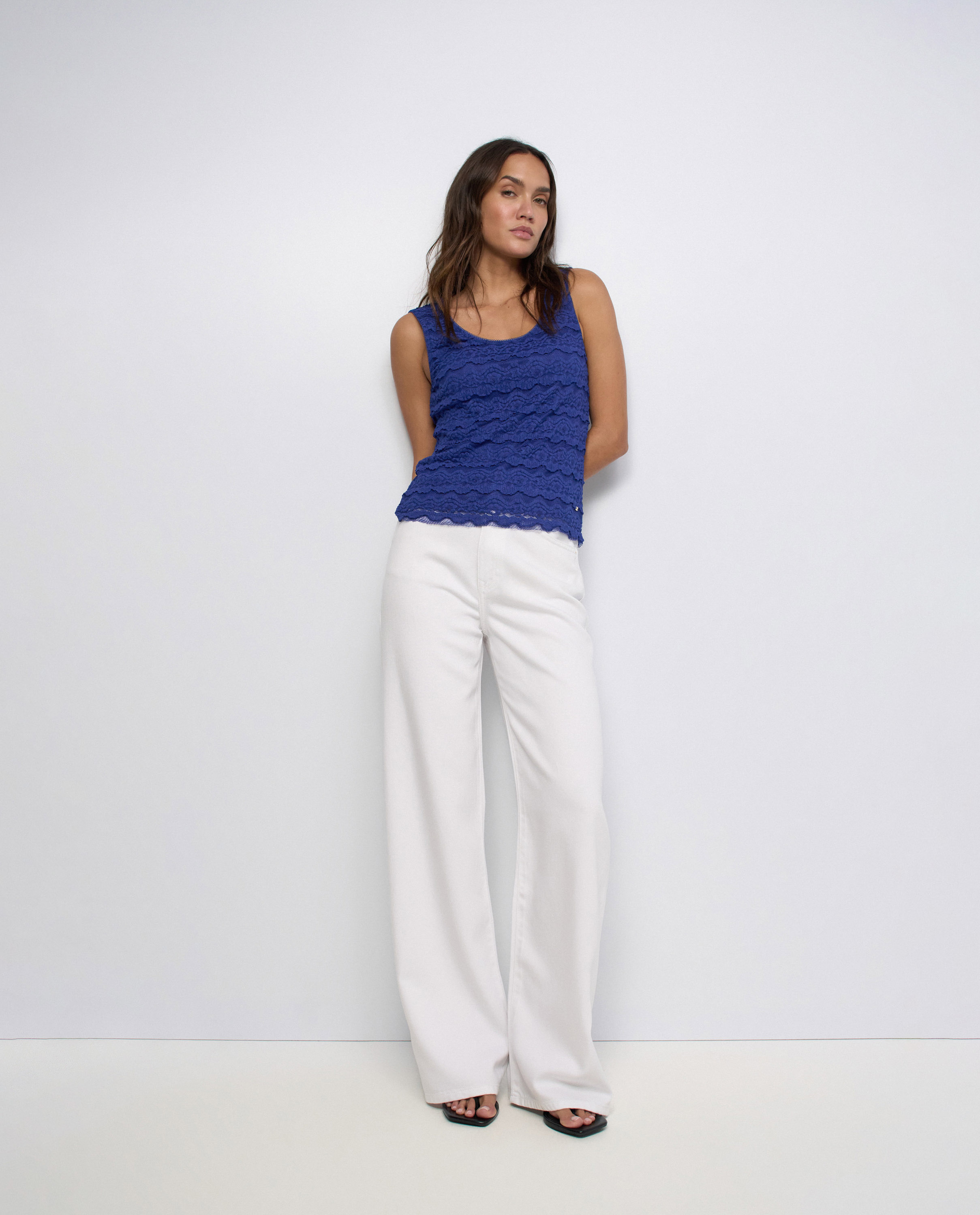 Top de encaje de mujer - Salsa Jeans - Azul Azul-5
