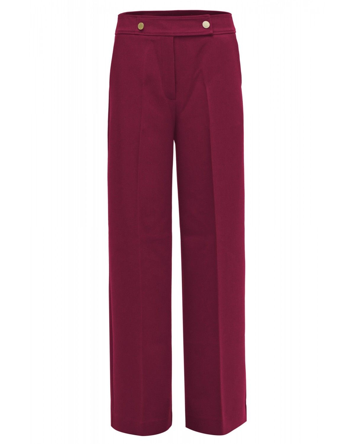 Pantalones de tejido con pierna wide de mujer - Salsa Jeans - Rojo Rojo-6