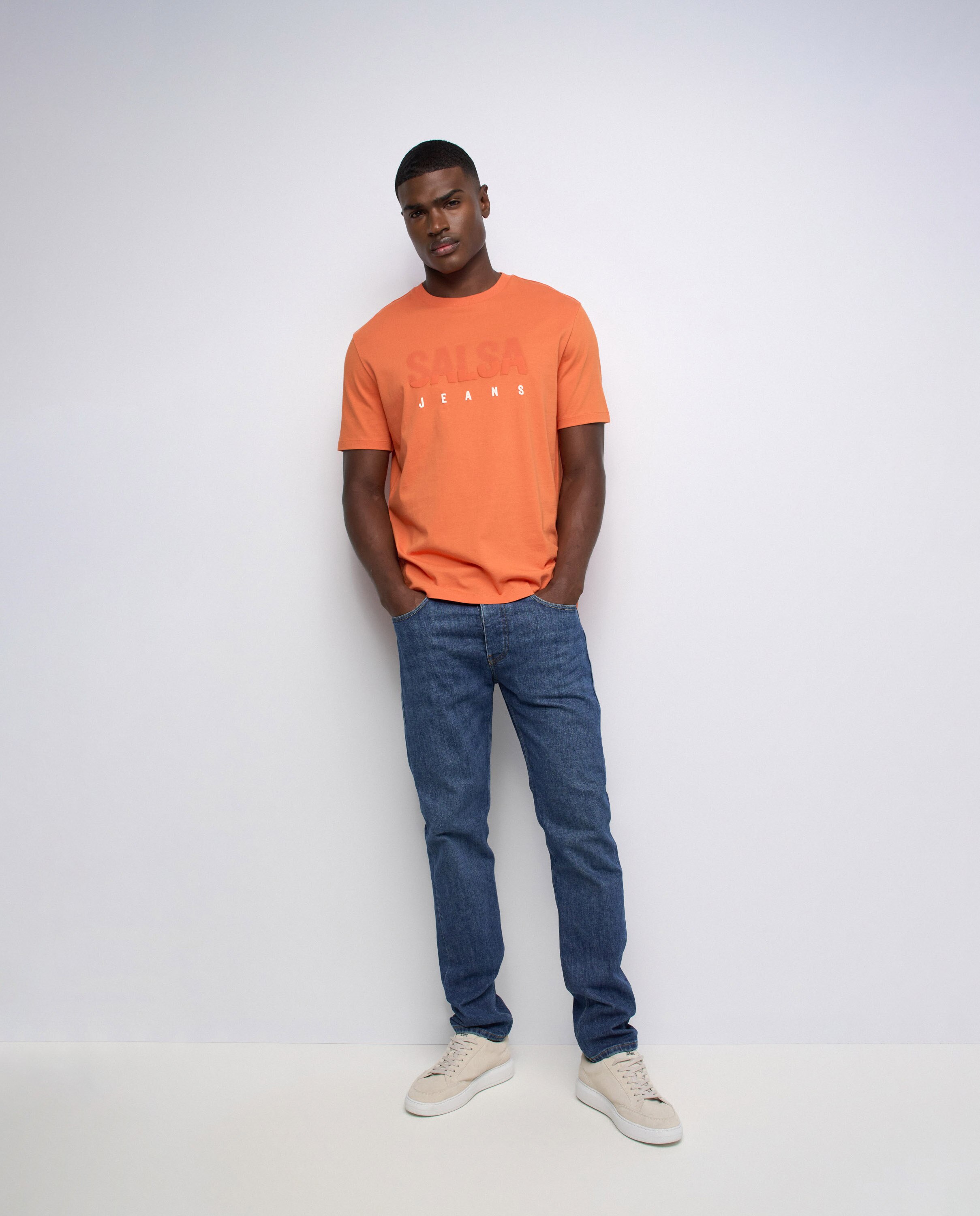 Camiseta con branding de hombre - Salsa Jeans - Naranja Naranja-5