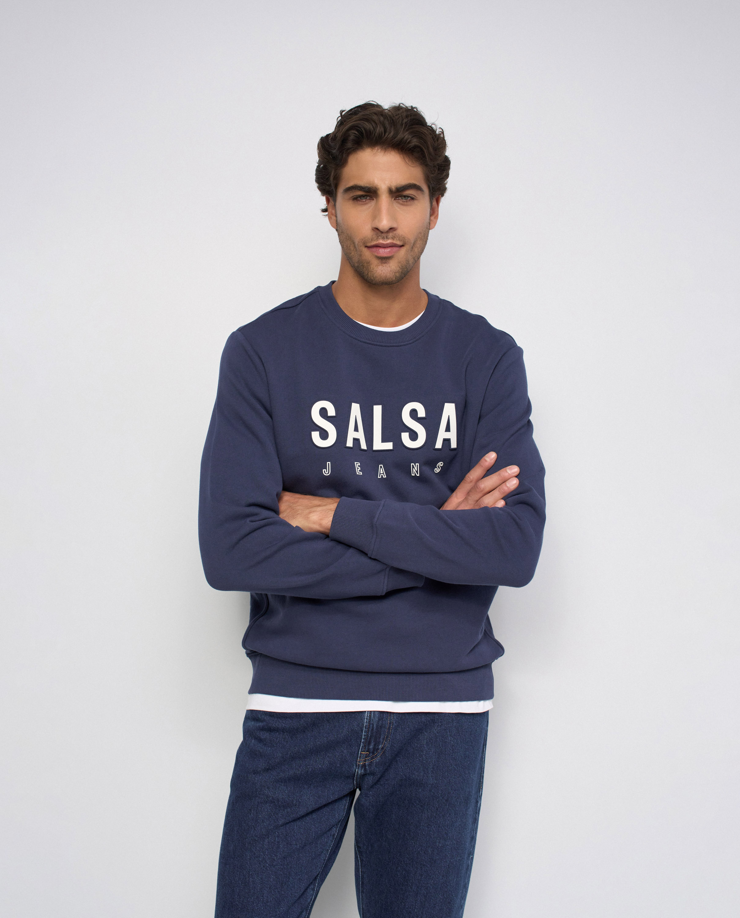 Sudadera con branding de hombre - Salsa Jeans - Azul Azul-1