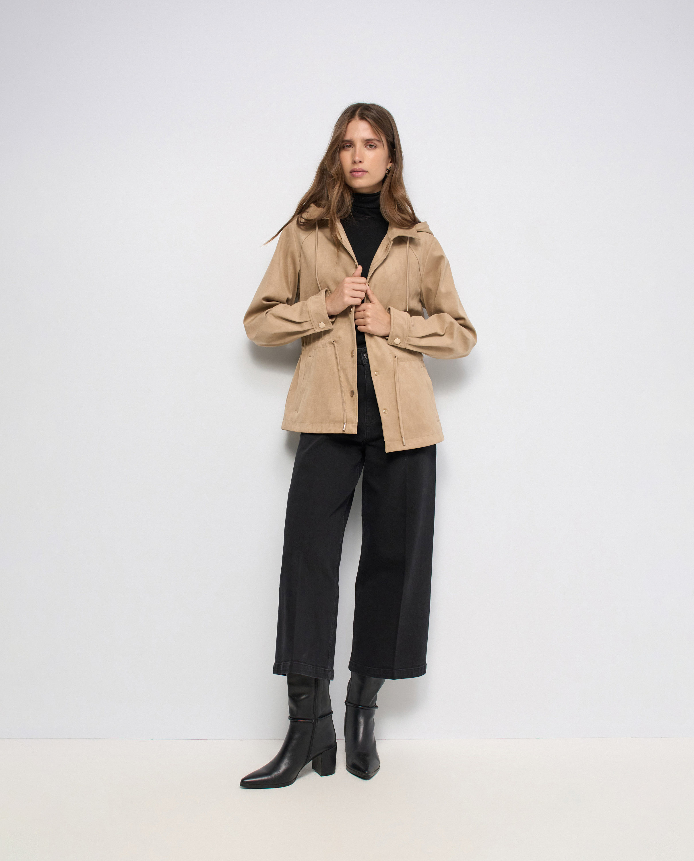Parka efecto ante de mujer - Salsa Jeans - Natural Natural-5