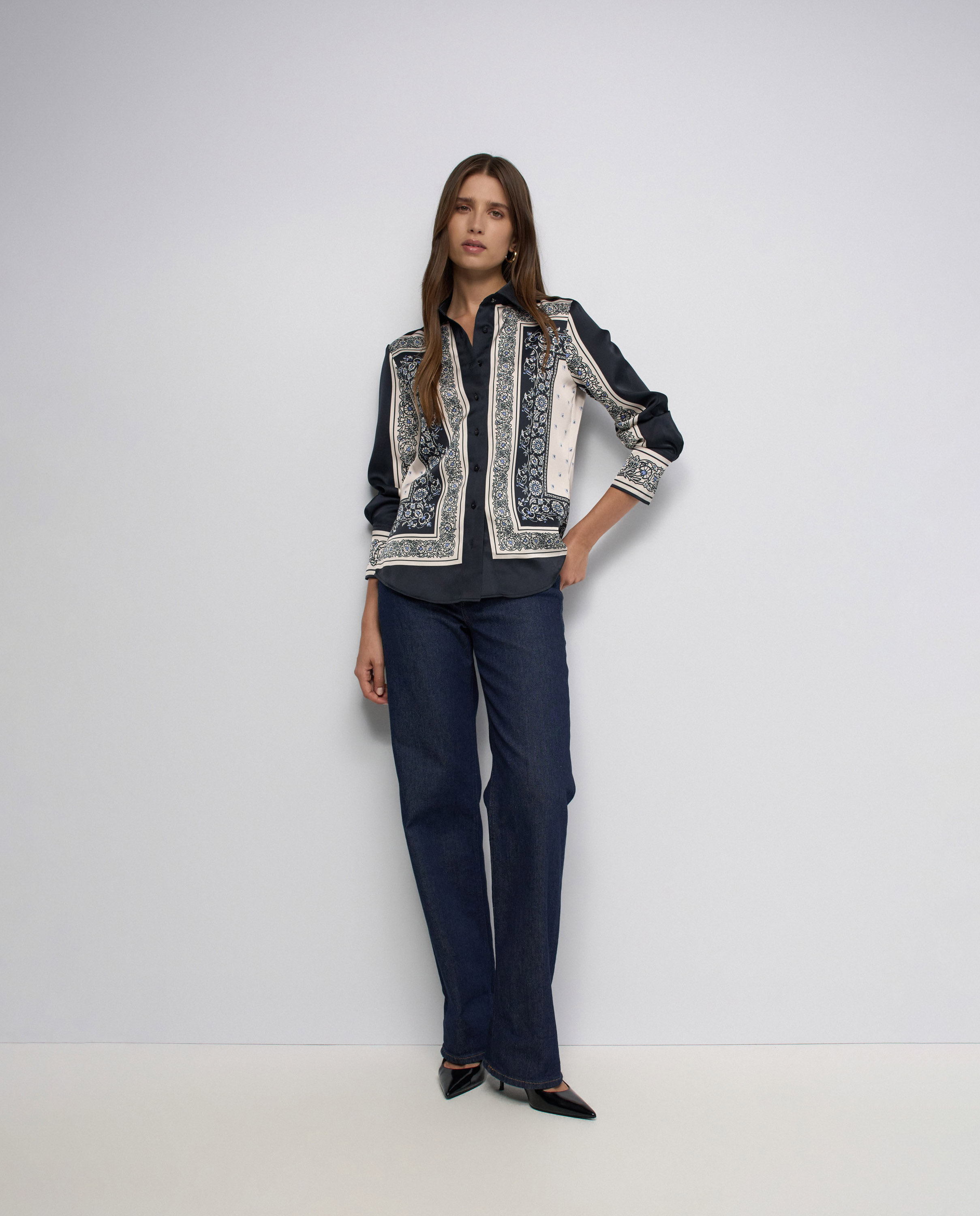 Camisa estampada de mujer - Salsa Jeans - Azul Azul-5
