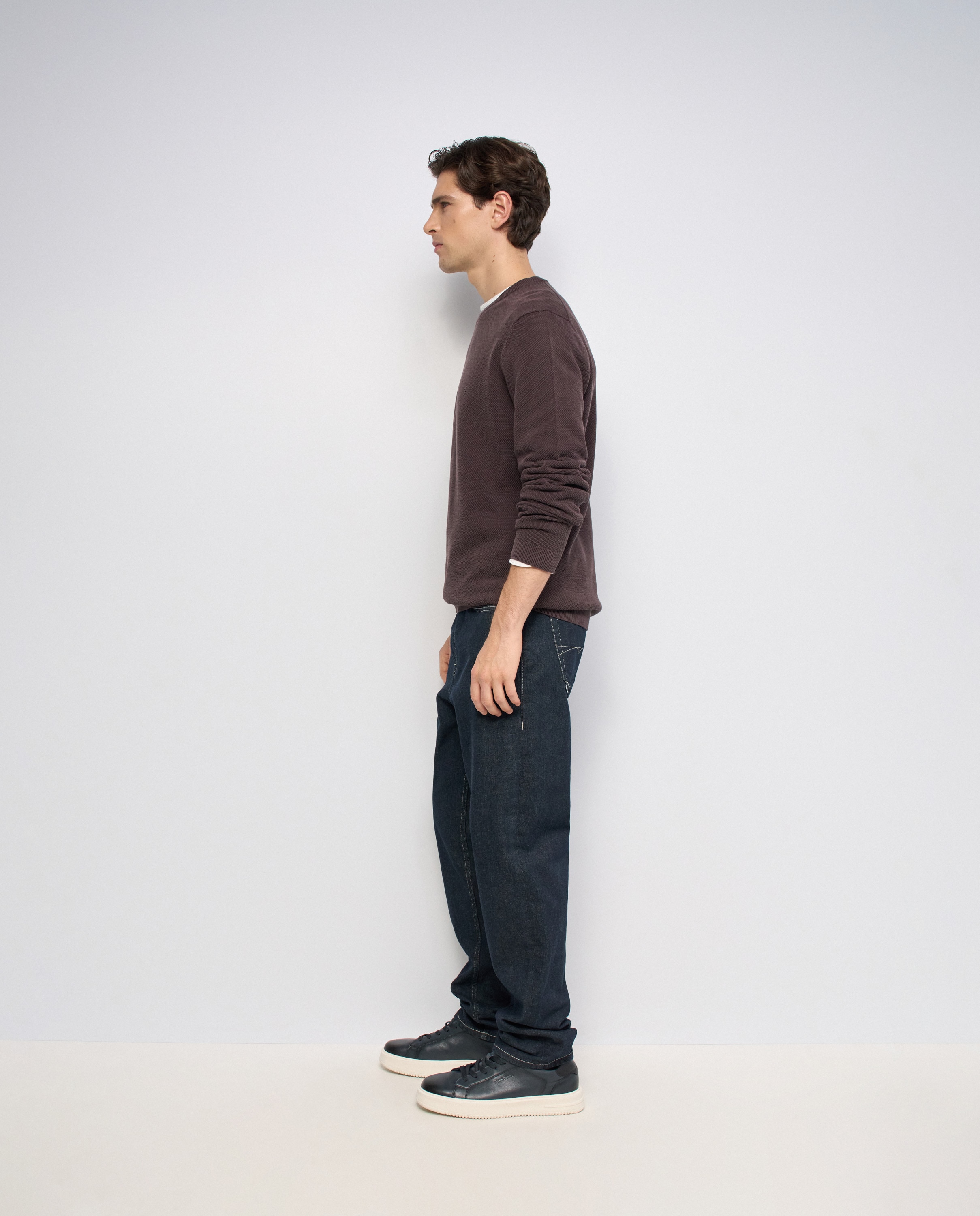 Sudadera de punto texturizado de hombre - Salsa Jeans - Marrón Marrón-2