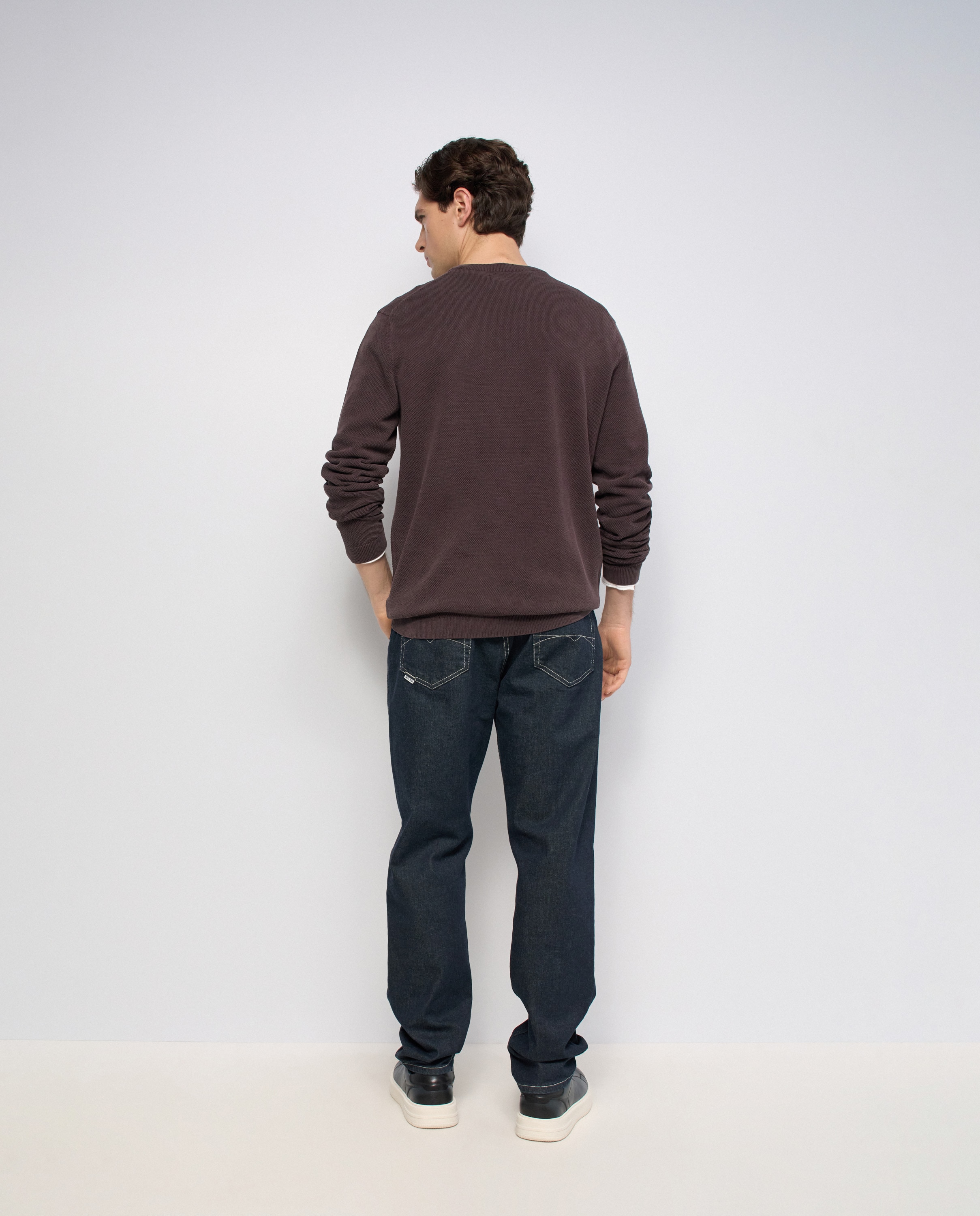 Sudadera de punto texturizado de hombre - Salsa Jeans - Marrón Marrón-3