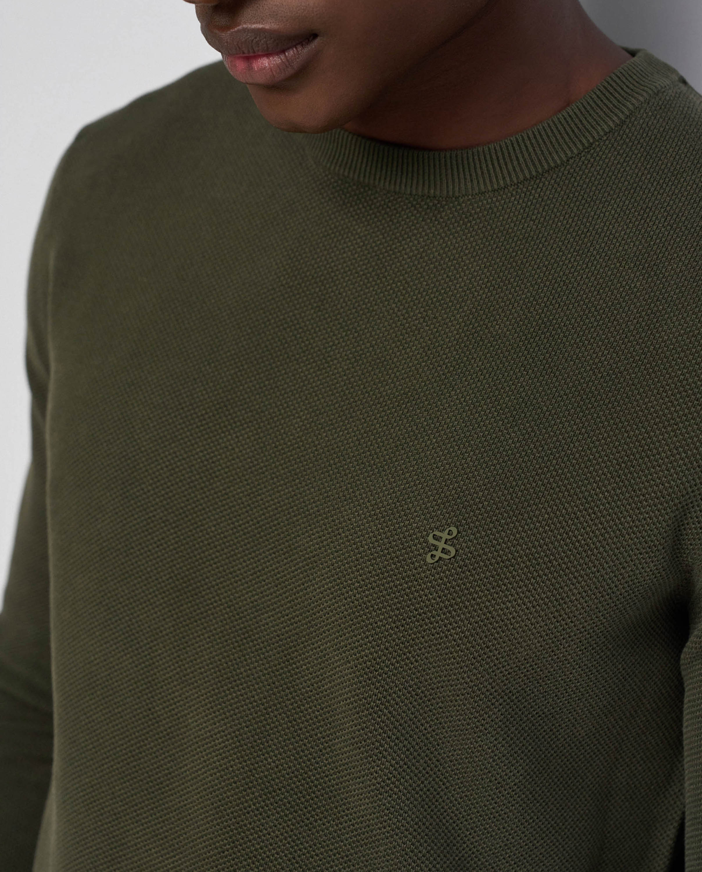 Sudadera de punto texturizado de hombre - Salsa Jeans - Verde Verde-4