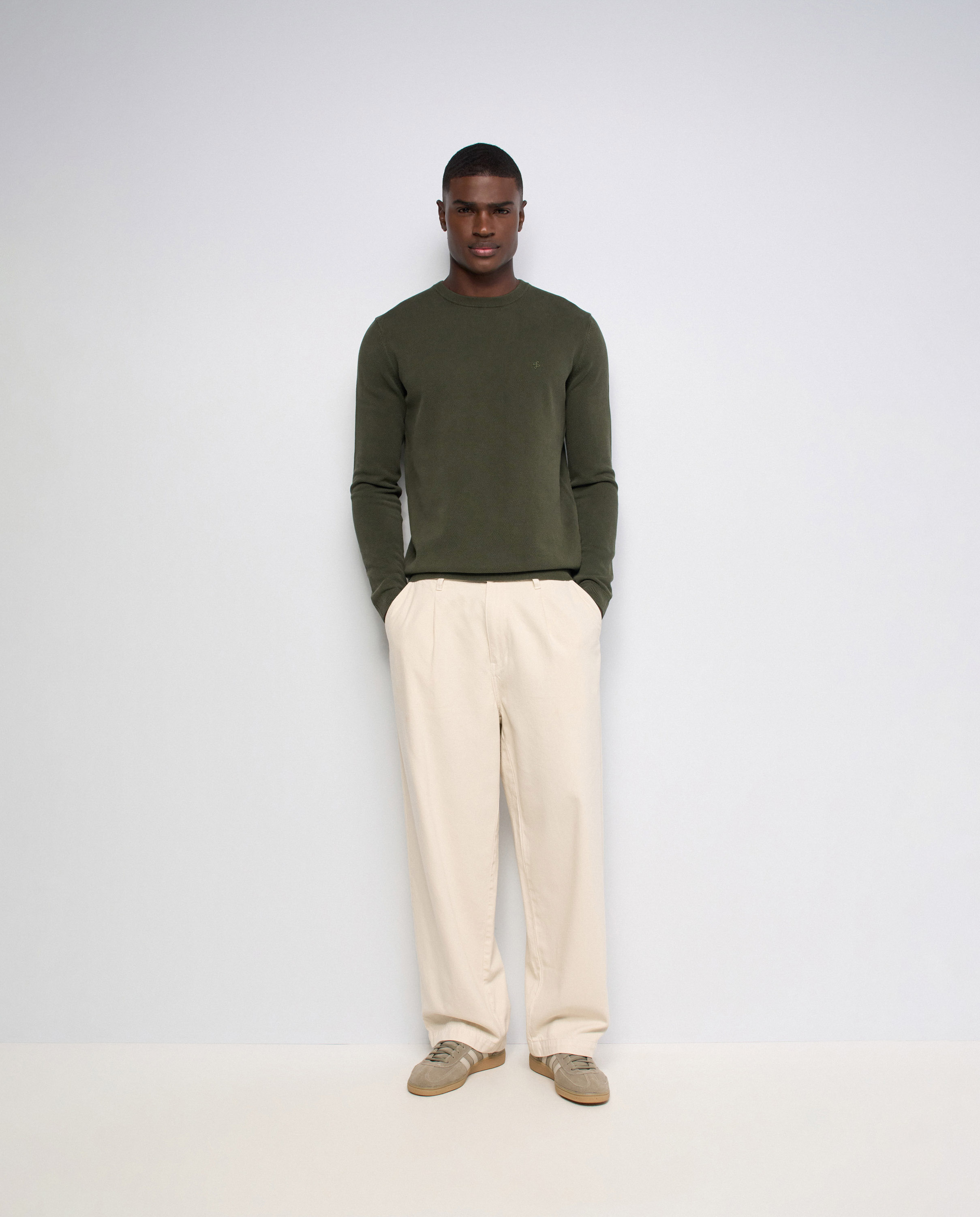 Sudadera de punto texturizado de hombre - Salsa Jeans - Verde Verde-5