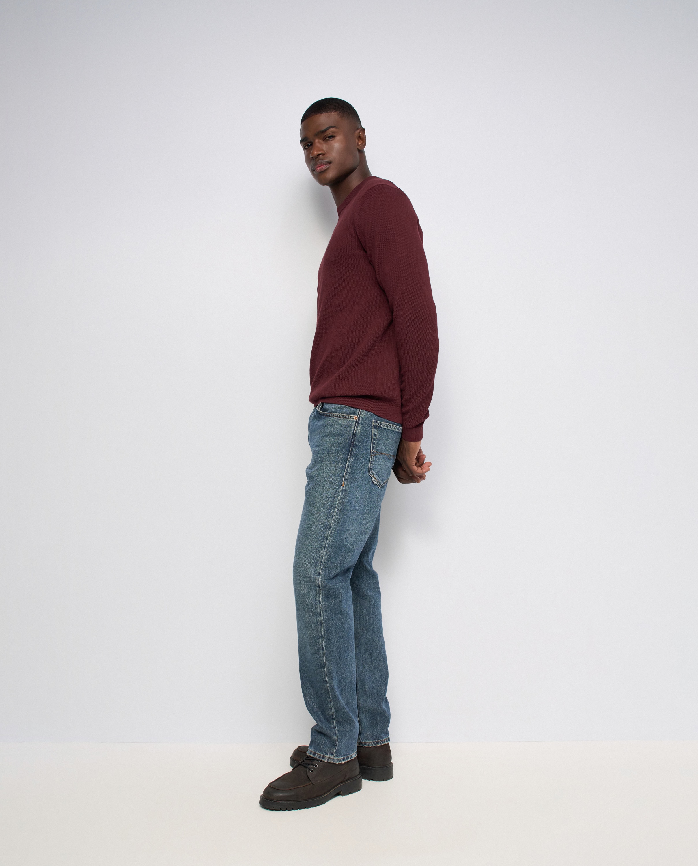 Sudadera de punto texturizado de hombre - Salsa Jeans - Rojo Rojo-2