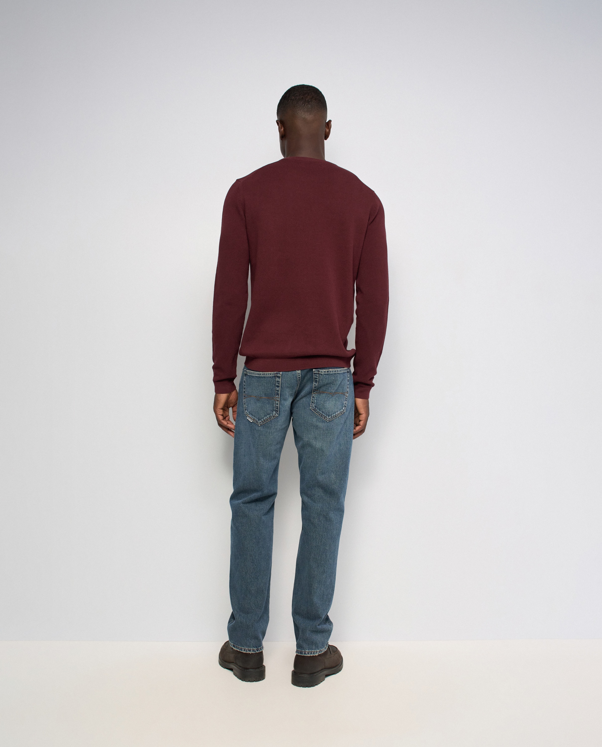 Sudadera de punto texturizado de hombre - Salsa Jeans - Rojo Rojo-3