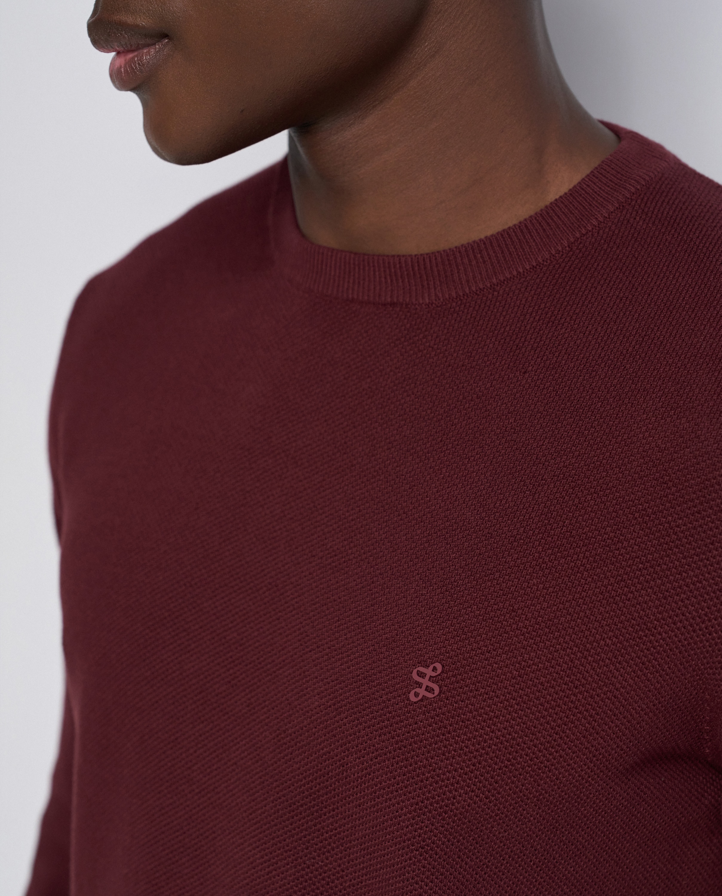 Sudadera de punto texturizado de hombre - Salsa Jeans - Rojo Rojo-4