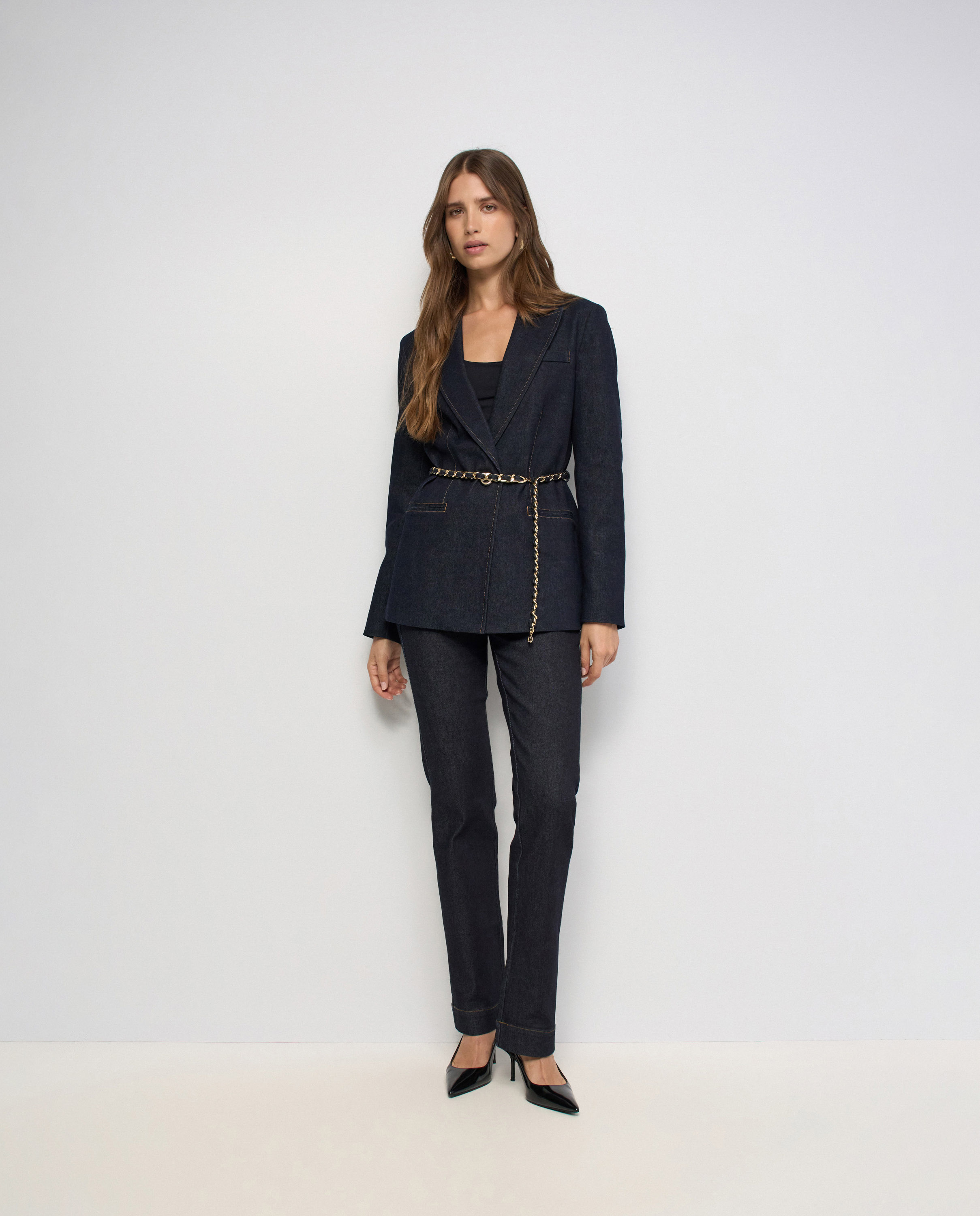 Secret chino push in straight de mujer - Salsa Jeans - Azul Azul-5
