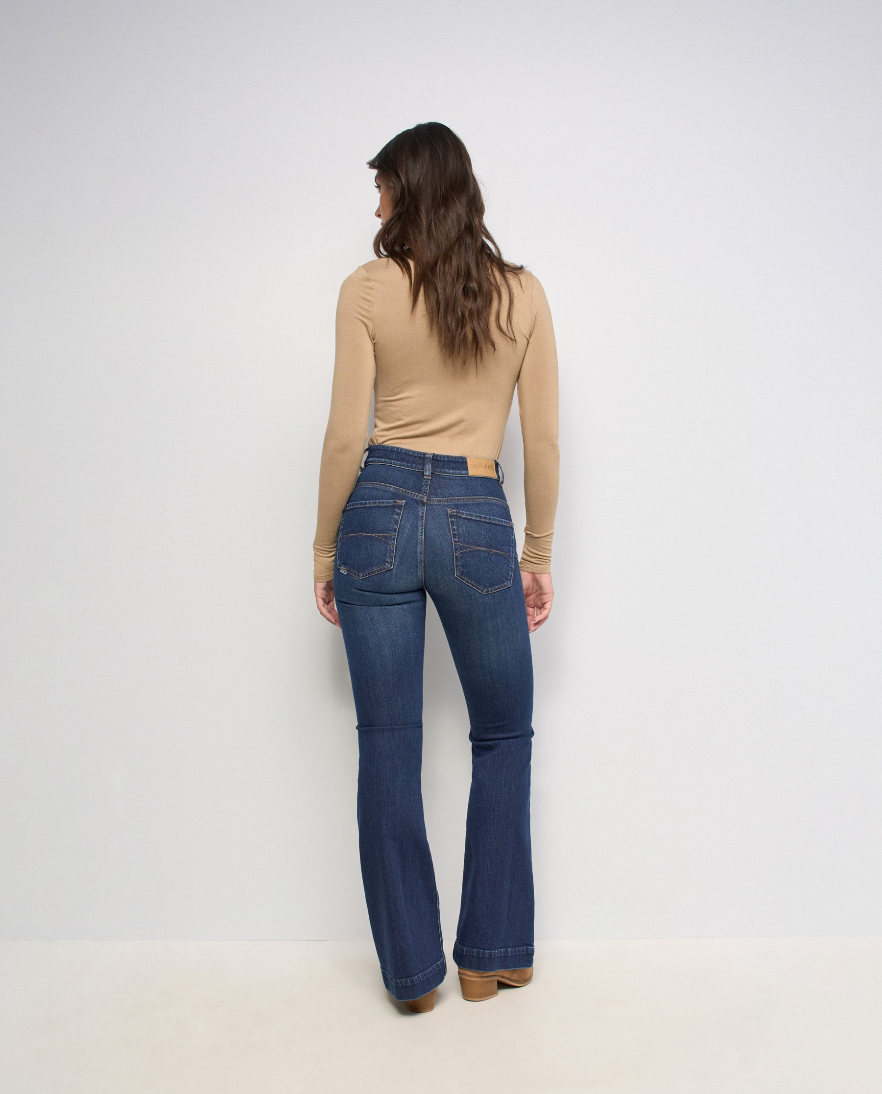 Vaqueros faith push in flare de mujer - Salsa Jeans - Azul Azul-3