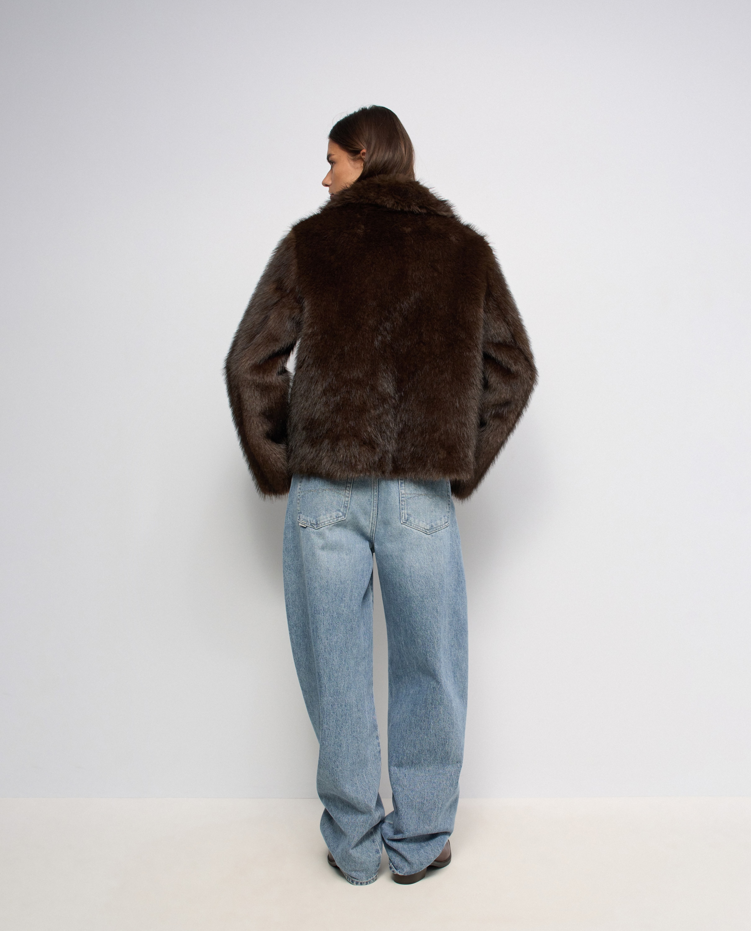 Imagen 3 de Abrigo de pelo diana reversible de mujer - Salsa Jeans - Marrón Marrón