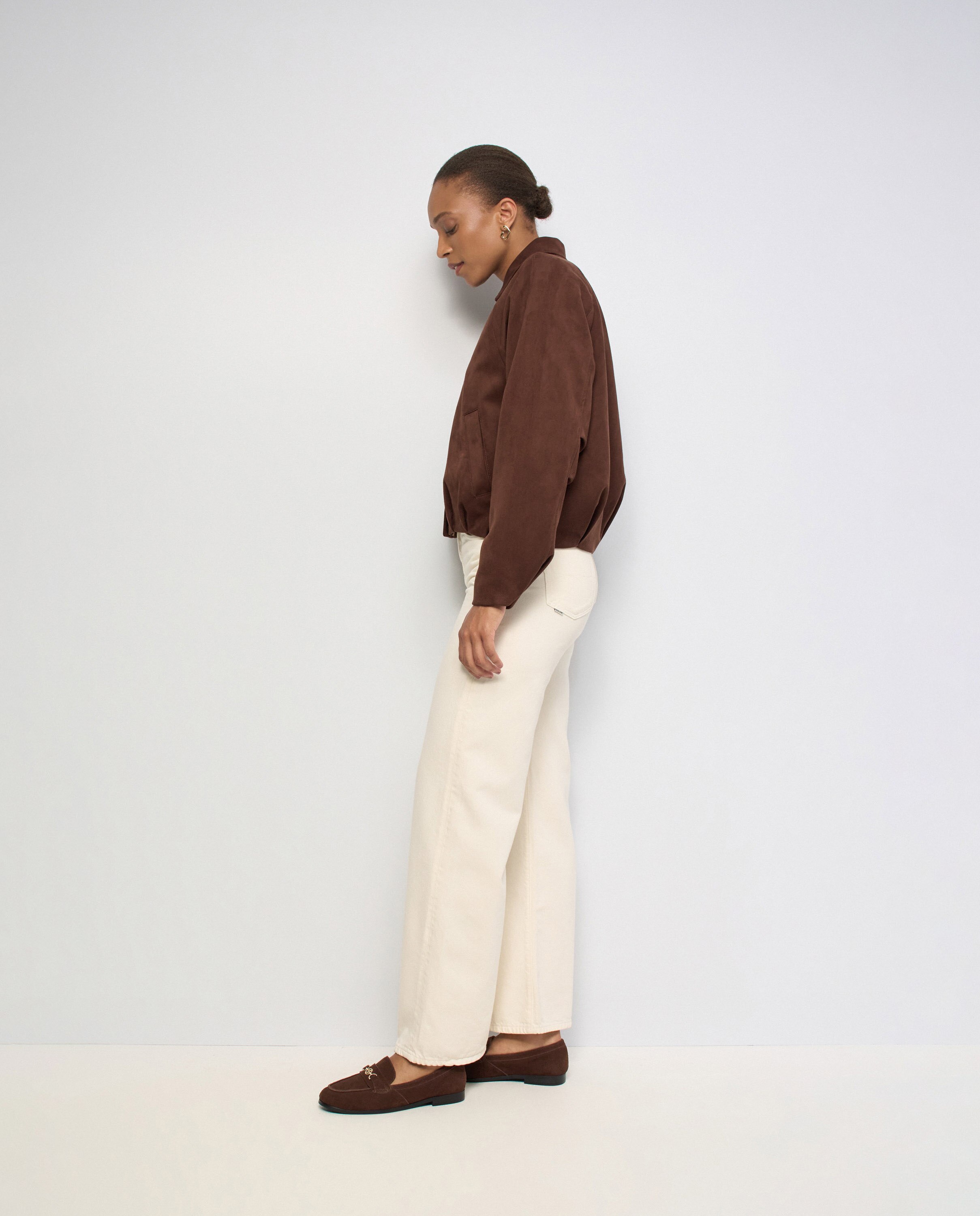 Cazadora bomber en ante de mujer - Salsa Jeans - Marrón Marrón-2