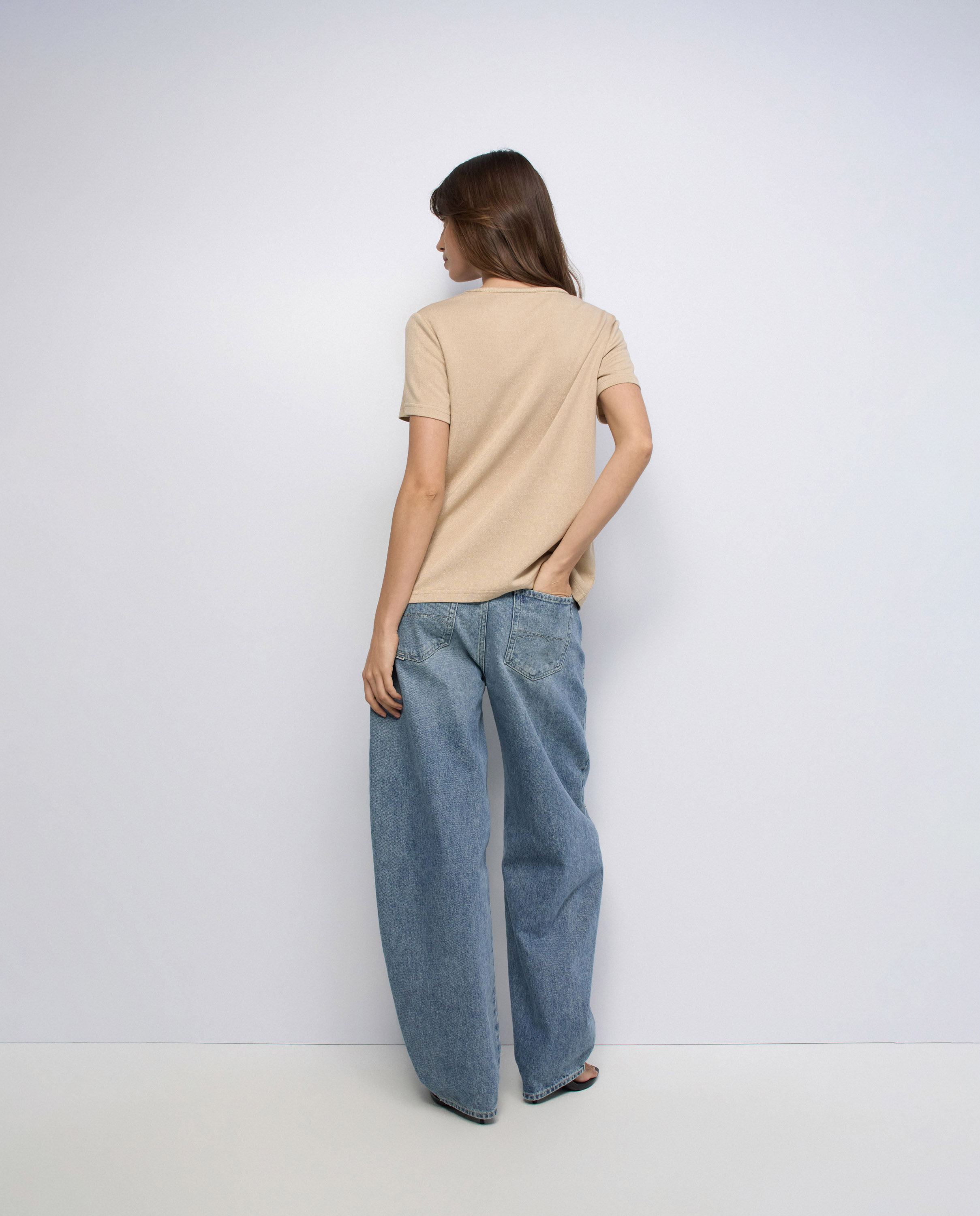 Camiseta básica con lúrex de mujer - Salsa Jeans - Natural Natural-3