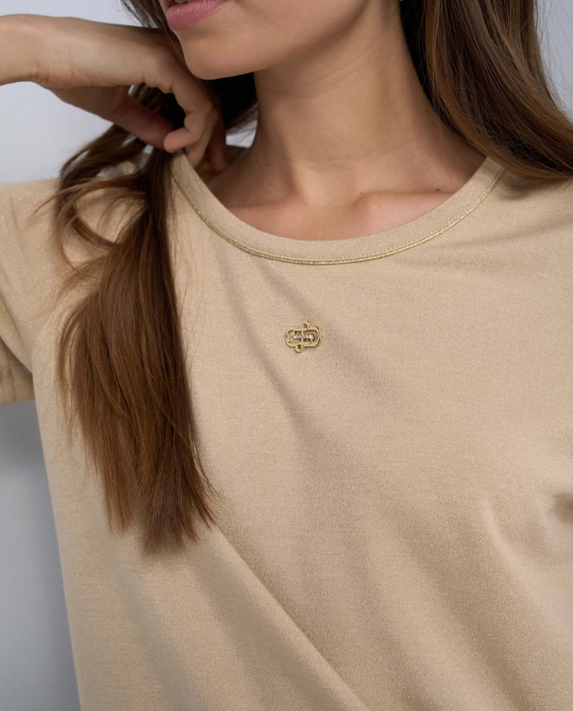 Camiseta básica con lúrex de mujer - Salsa Jeans - Natural Natural-4