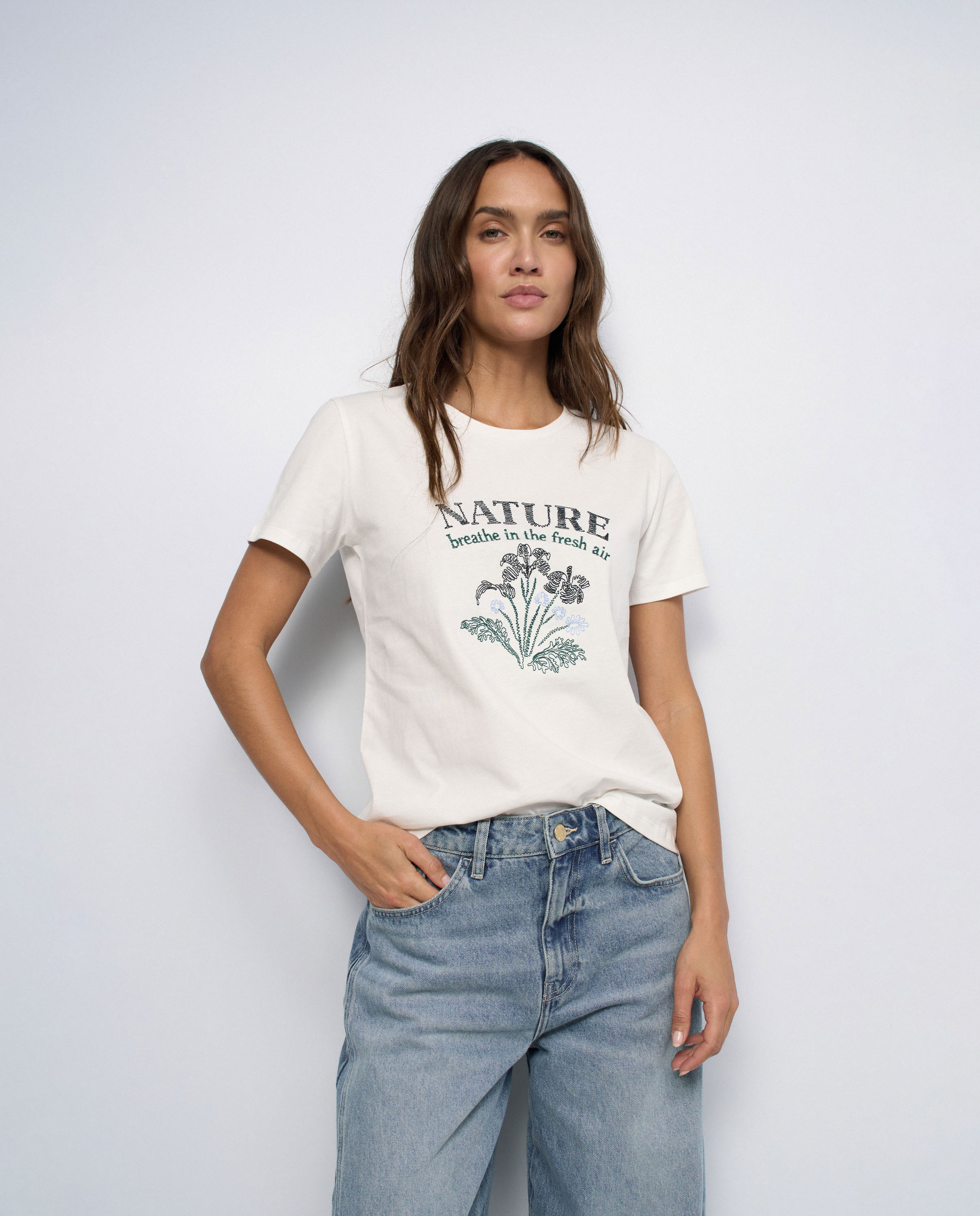 Salsa Jeans - Camiseta con bordado de mujer.