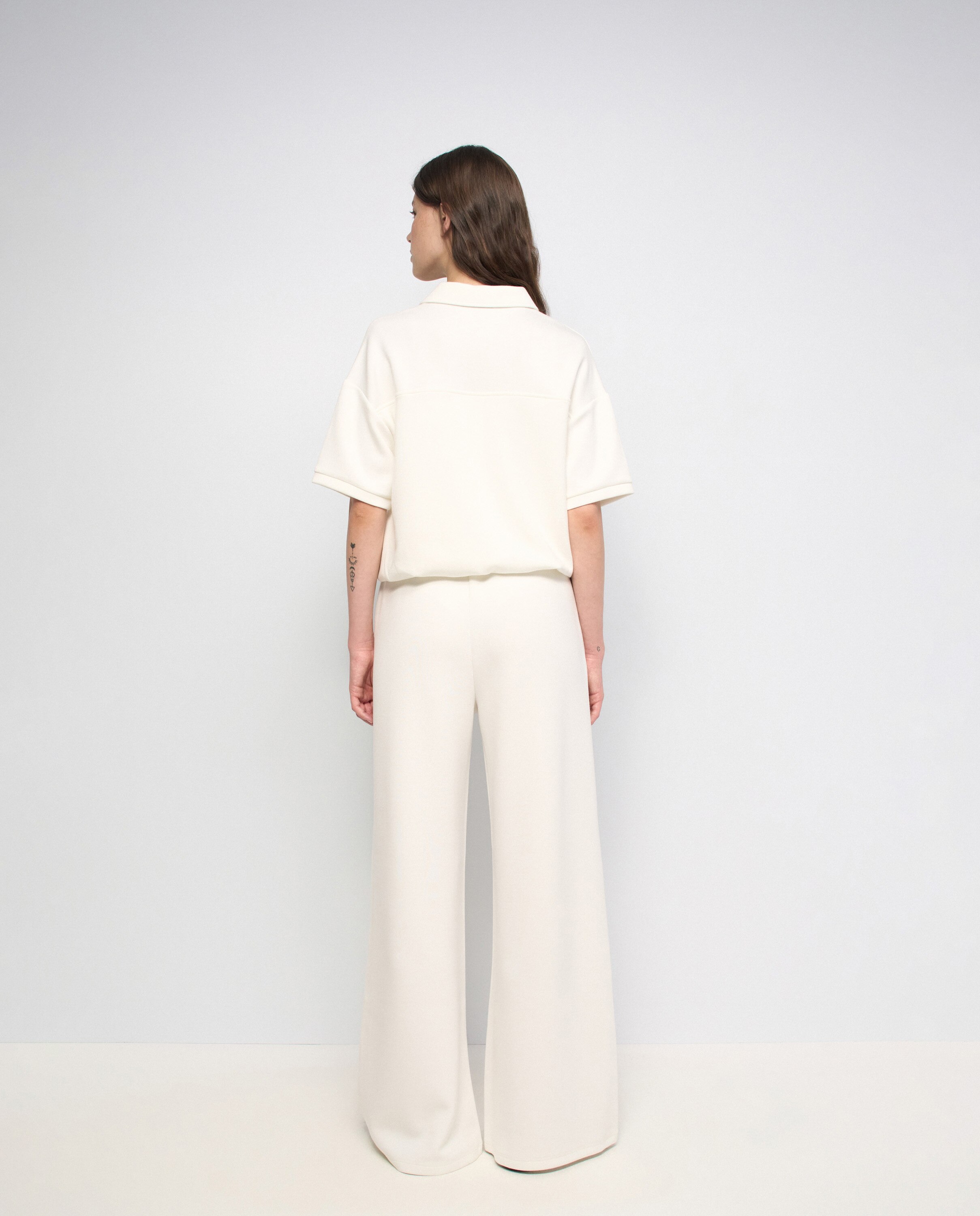 Polo con efecto abullonado de mujer - Salsa Jeans - Blanco Blanco-3