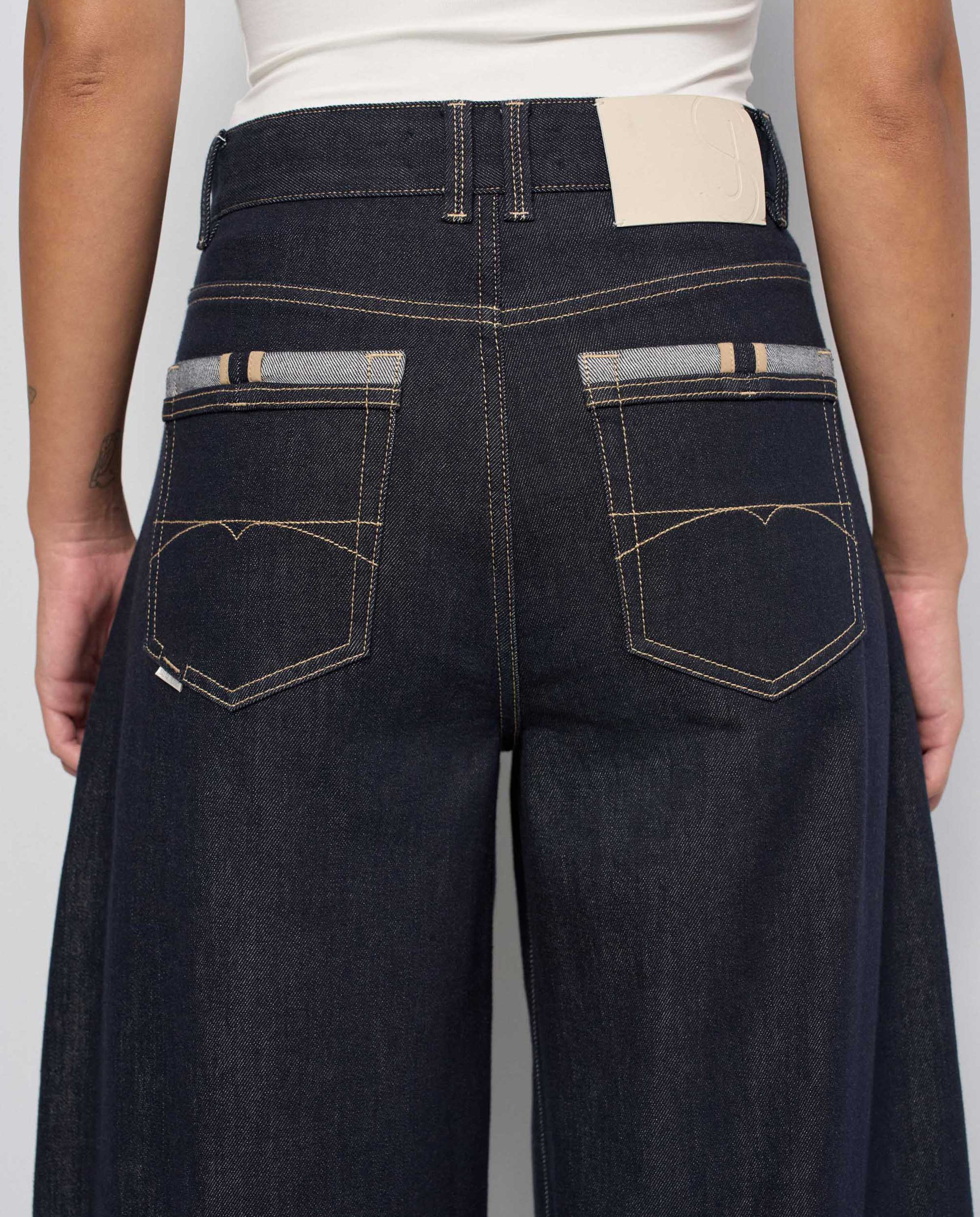 Vaqueros barrel en raw denim de mujer - Salsa Jeans - Azul Azul-4